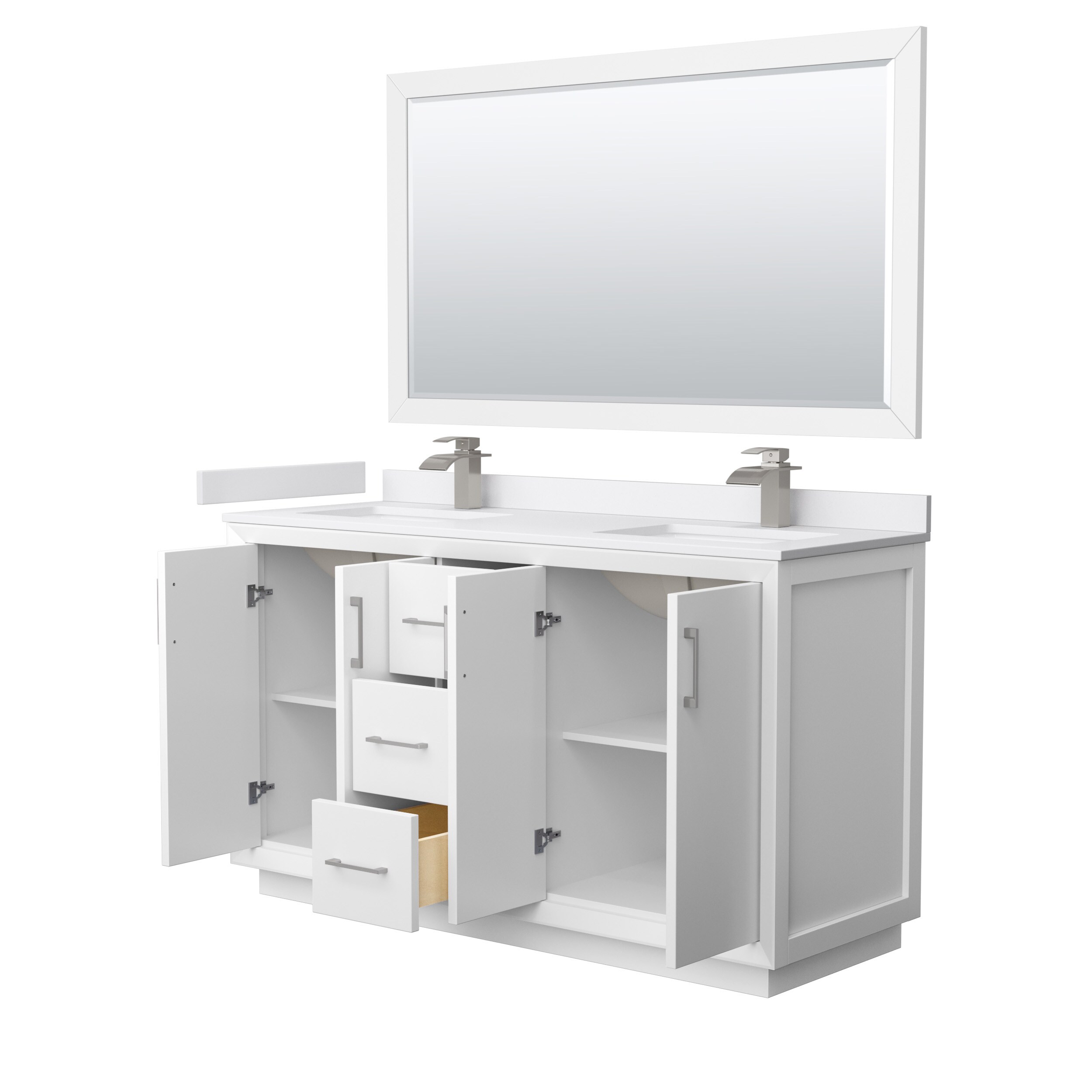 Wyndham Collection WCF414160DWHWCUNSM58 Bath-Vanity-Combo - View #2