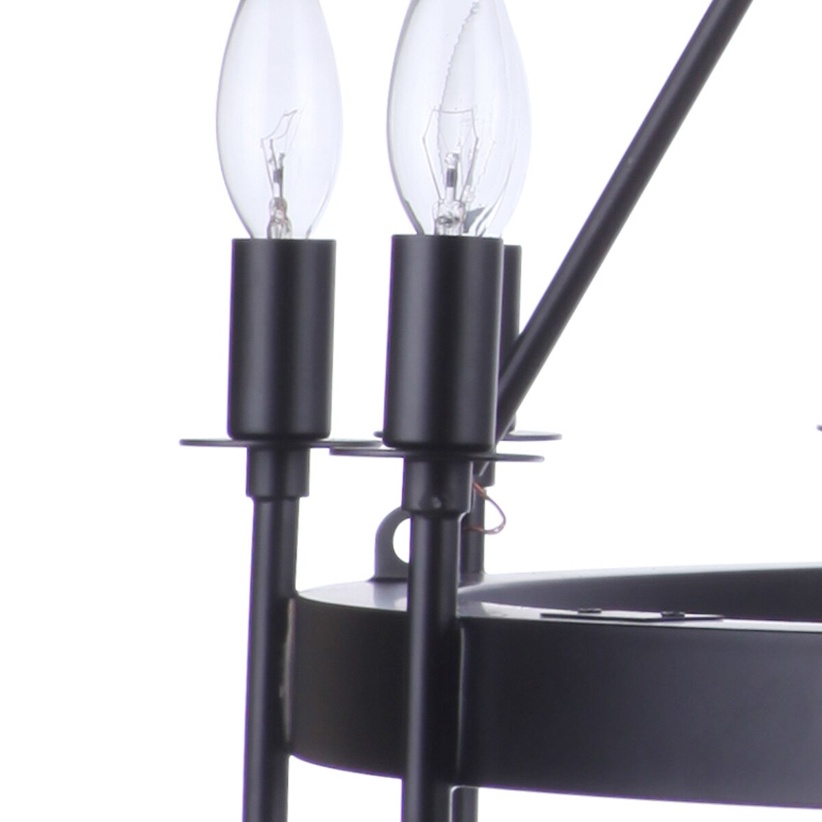 Larrson 14-Light Flat Black Iron Candle Chandelier