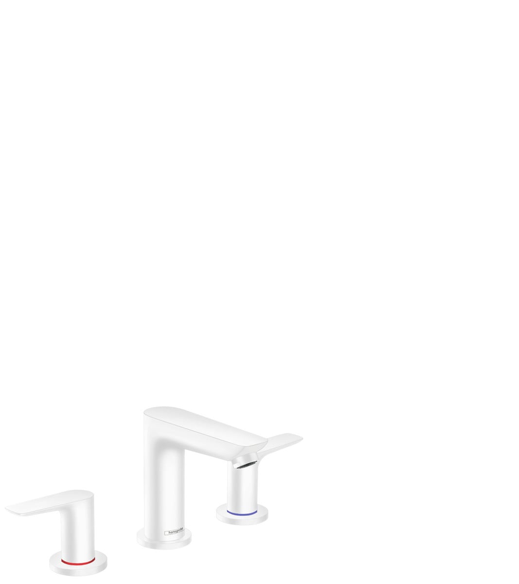 Hansgrohe 71733701 Talis E Matte White Widespread 2-handle WaterSense Mid-arc Commercial/Residential Handle Bathroom Sink Faucet with Drain