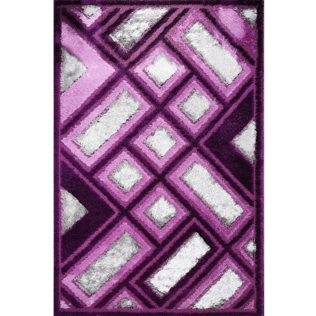 LBaiet SD439Z46 Sedona 4 x 6 (ft) Loomed Polypropylene White Rectangular Indoor Geometric Area rug