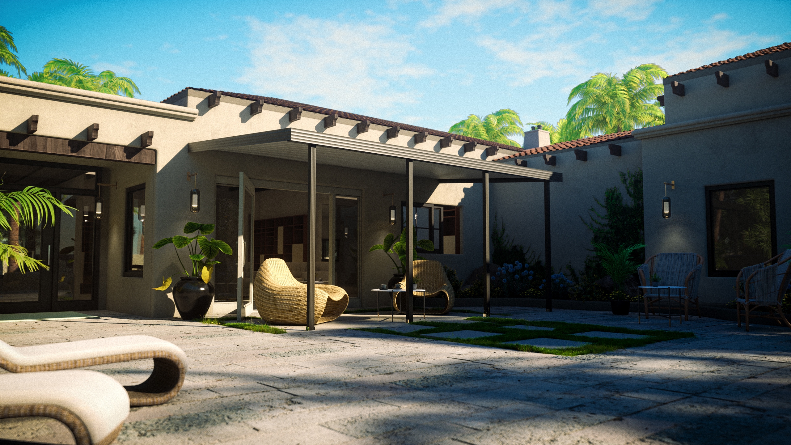 Four Seasons OLS 1252002421022 10-ft x 22-ft Dark Bronze Frame/White Roof Aluminum Patio cover ( 20-lb )