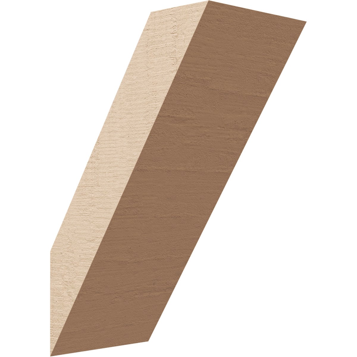 Ekena Millwork BRCUR05X08X12TRARCPR 5-in x 12-in x 8-in Primed Urethane Traditional Woodgrain TimberThane Knee Brace