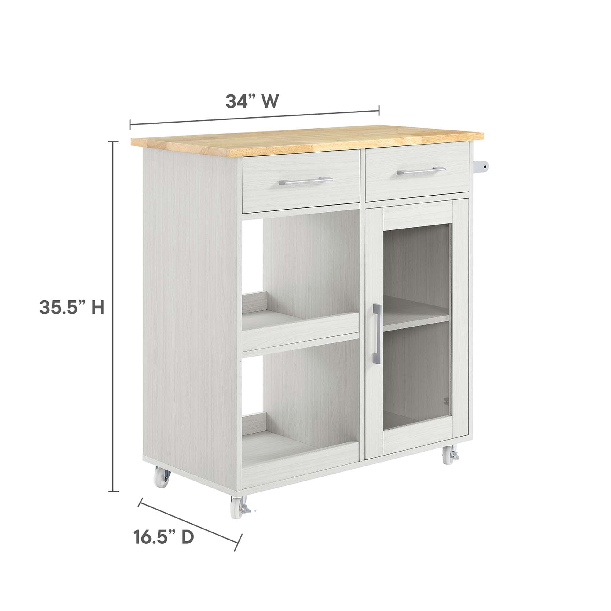 Modway EEI-6275-WHI-NAT Kitchen-Furniture - View #3