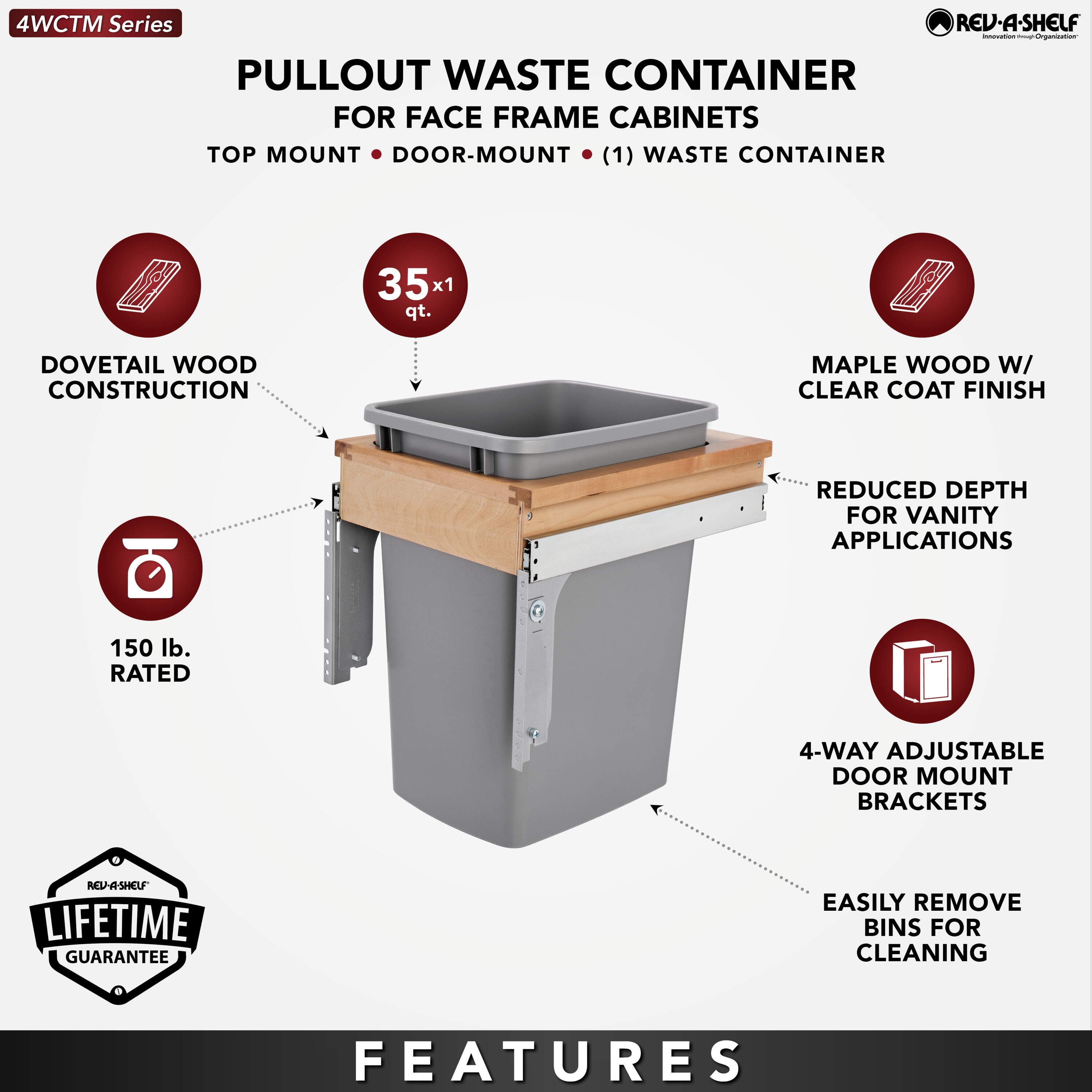 Rev-A-Shelf 176711 Pullout-Trash-Cans - View #3