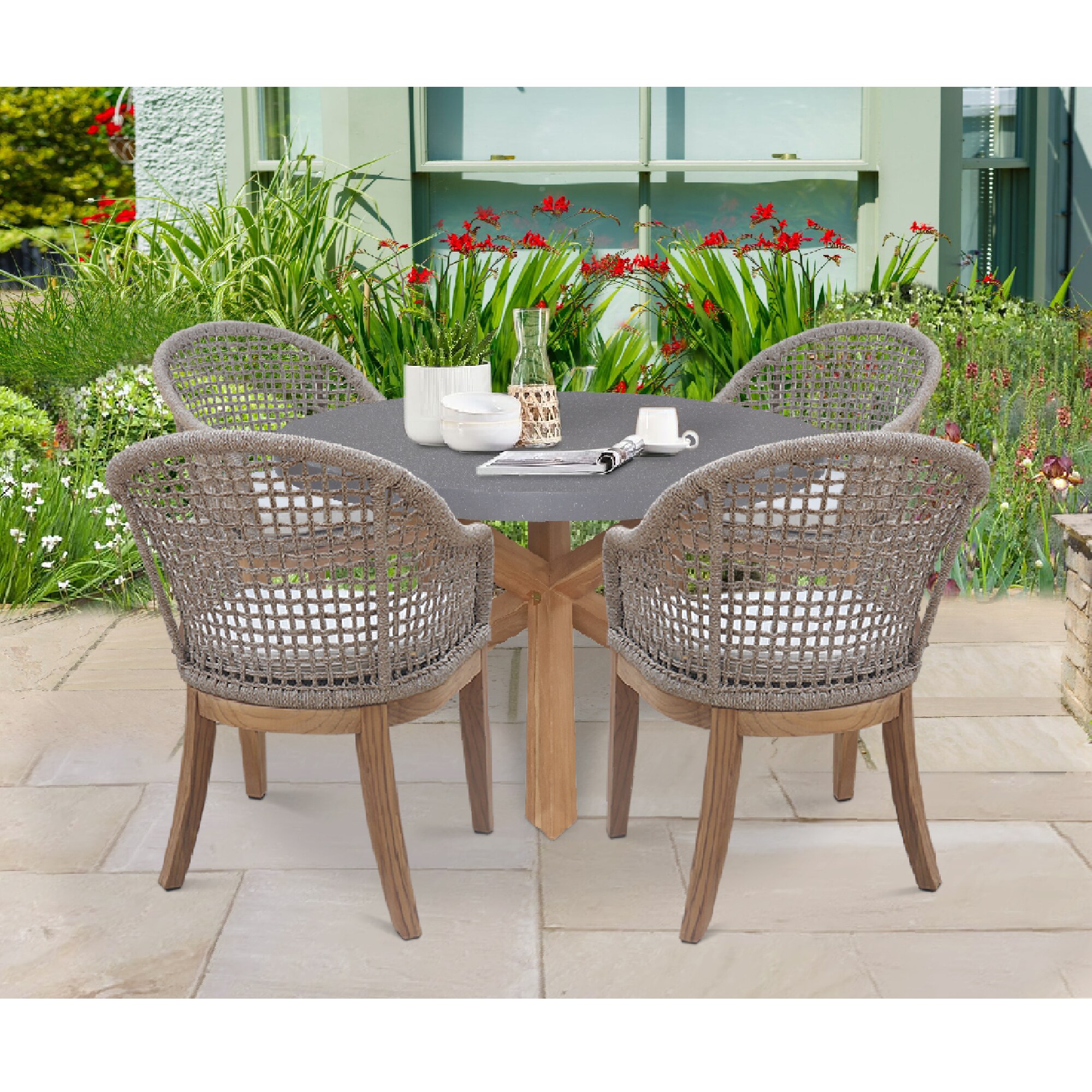 International Concepts KODT-351RT-RBG-300-2 Patio-Dining-Sets - View #2