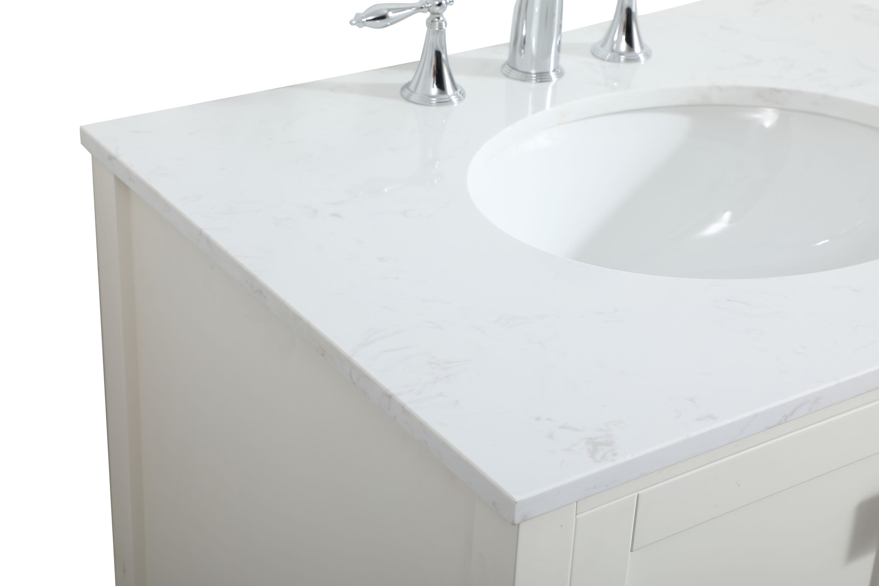 Irene 30" White MDF Single Bathroom Vanity with Quartz Top