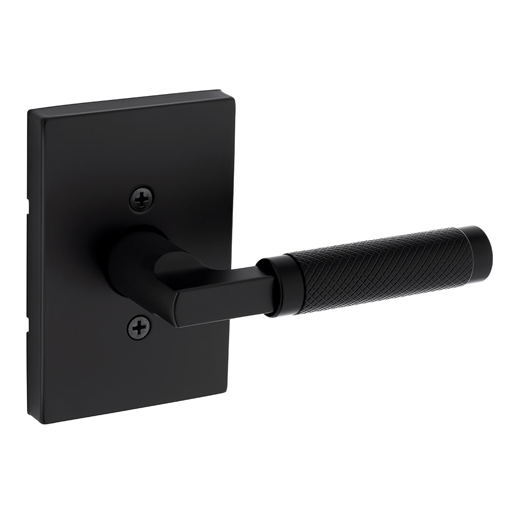 Kwikset Signature Series 97881-049 Prava Knurled Matte Black Interior Dummy Door Handle