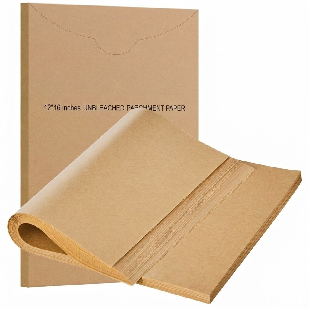 Phyfalip  200 pcs Unbleached Parchment Paper Baking Sheets 12 x 16 Inch Non Stick Precut Food Grade for Baking Grilling Steaming Bread Cupcake