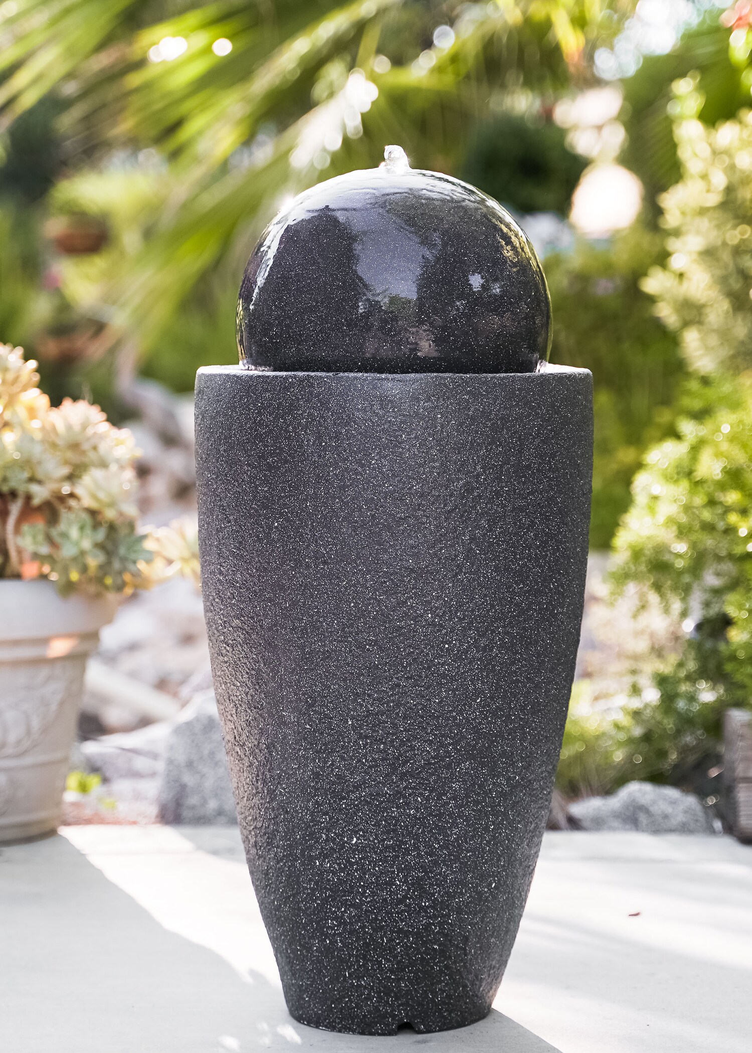 XBrand 25.6-in H Stone Tiered Fountain Outdoor Fountain in the Outdoor ...