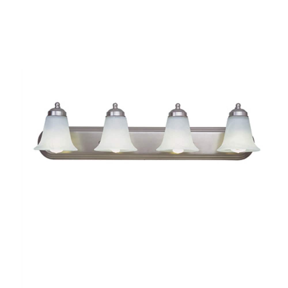 Trans Globe 3504 BN Rusty 30-in 4 -Light Brushed Nickel Modern/contemporary Vanity light bar