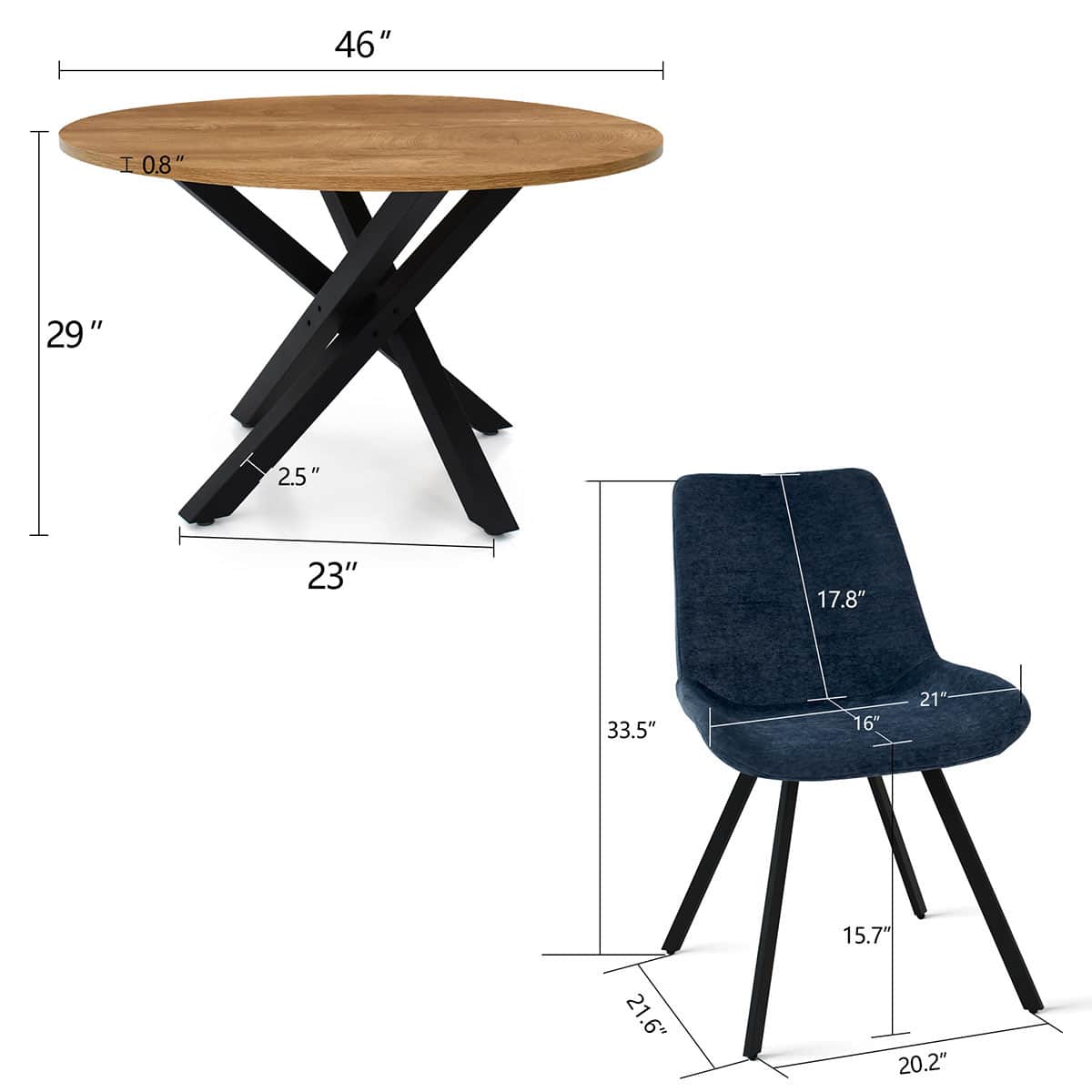 Maison Boucle ROBERT+KOURTNEY-BLU4 Dining-Sets - View #3