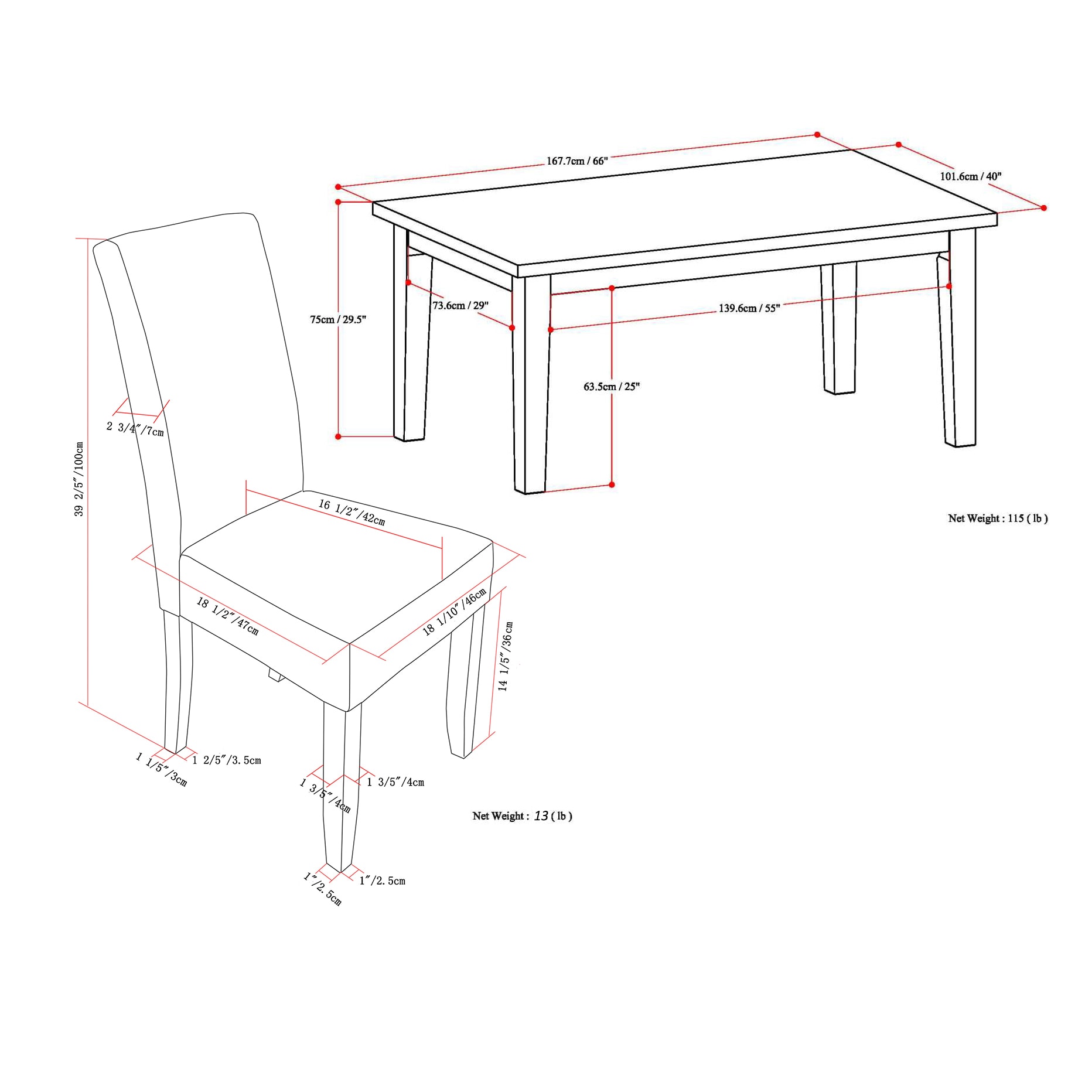 Midnight Black 7-Piece Dining Set with 6 Chairs