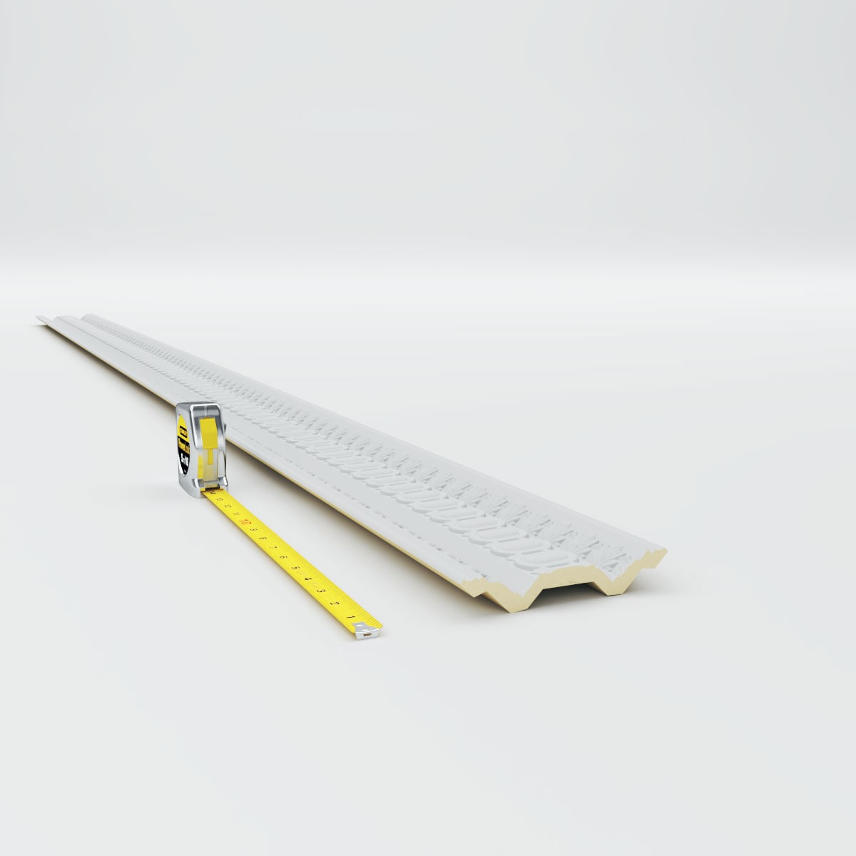 Primed White Polyurethane Egg and Dart Crown Moulding