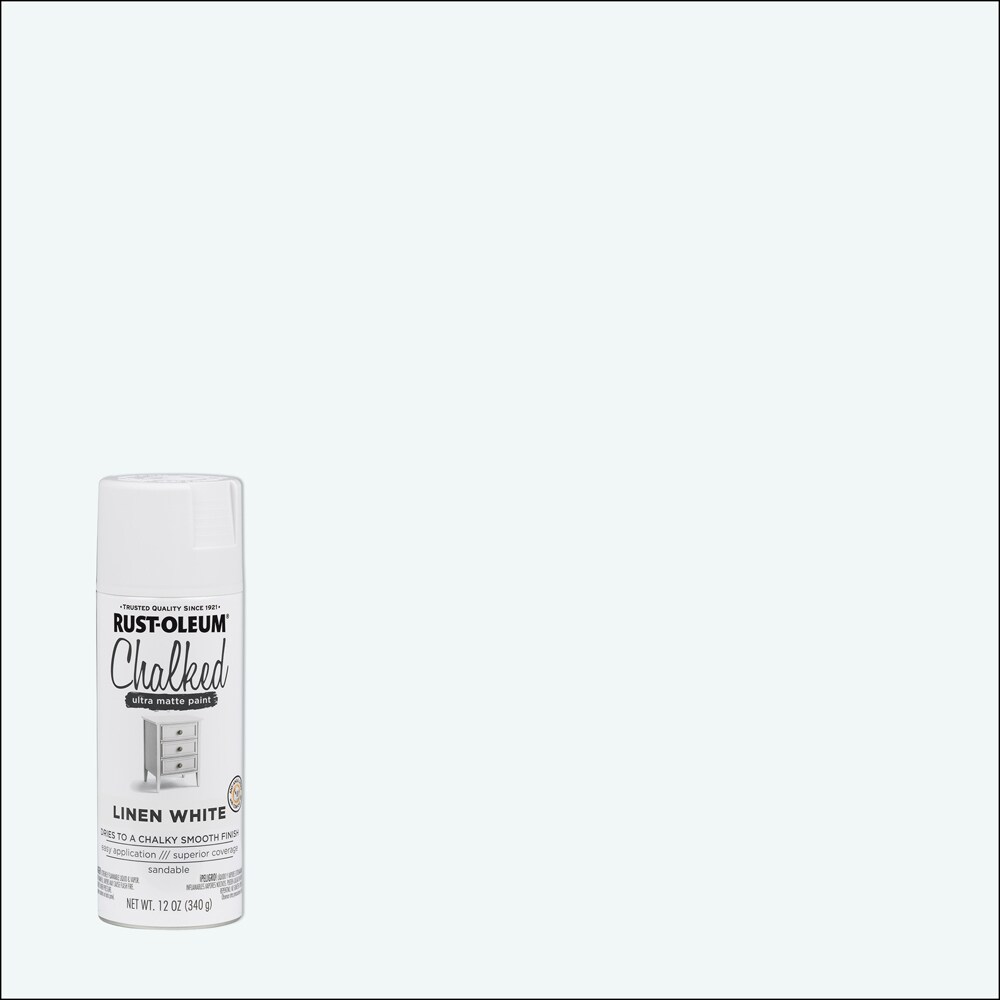 Rust-Oleum 302591 Chalked Linen White Oil-based Chalky Paint (12-oz)