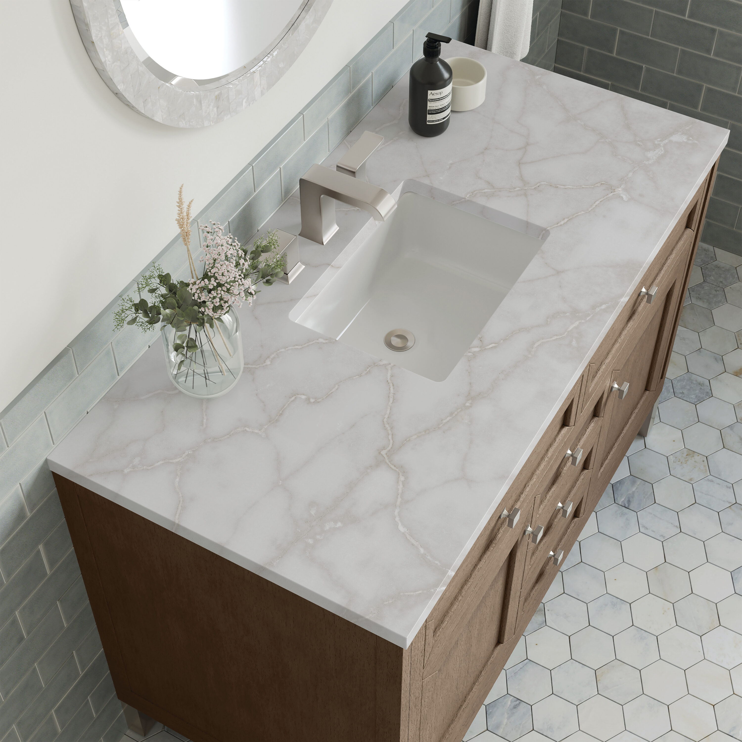 James Martin Vanities 305-V48-WWW-3VSL Bath-Vanity-Combo - View #5