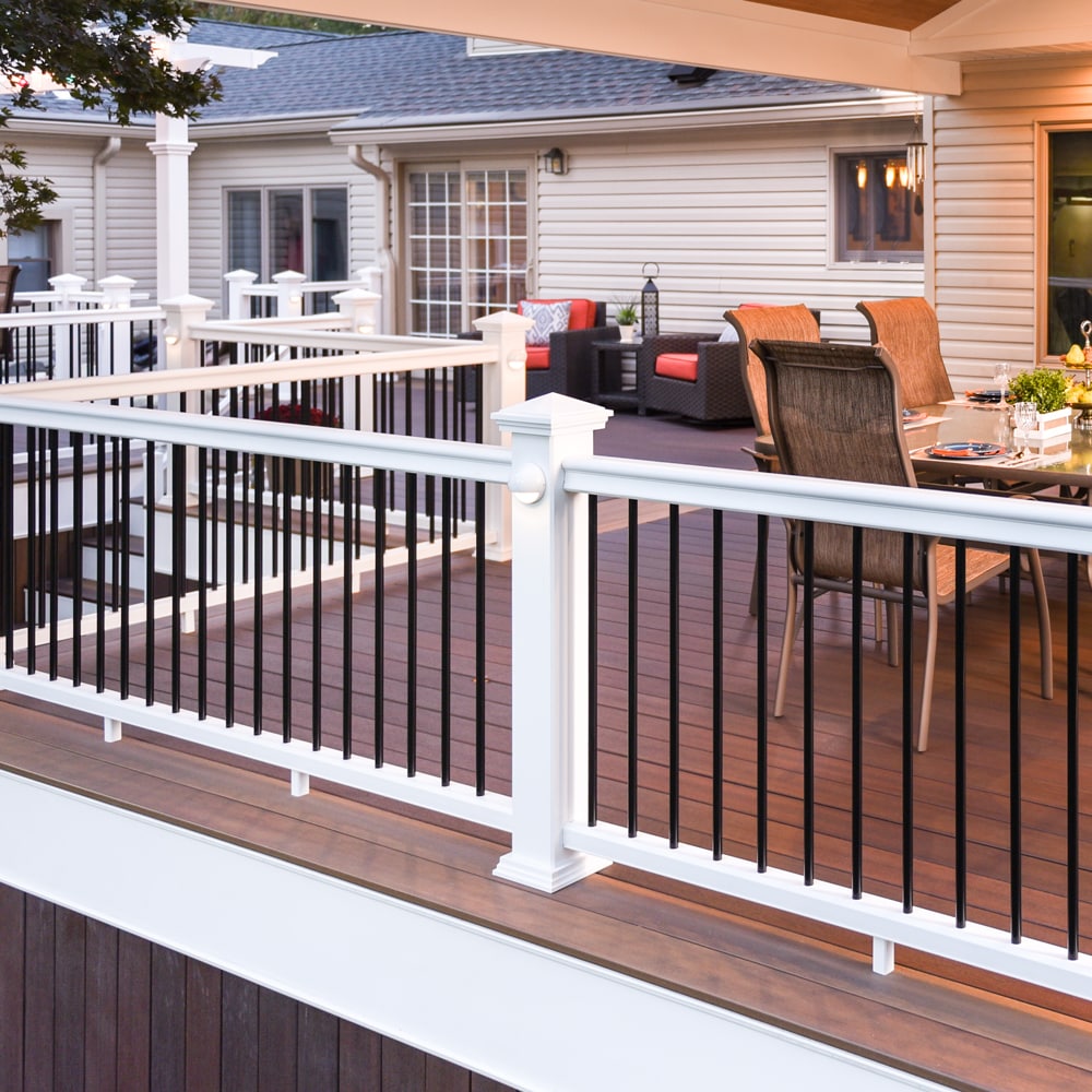 Fiberon Symmetry 5.1-in Tranquil White Composite Deck Post Sleeve in the Deck  Posts  Post Sleeves department at