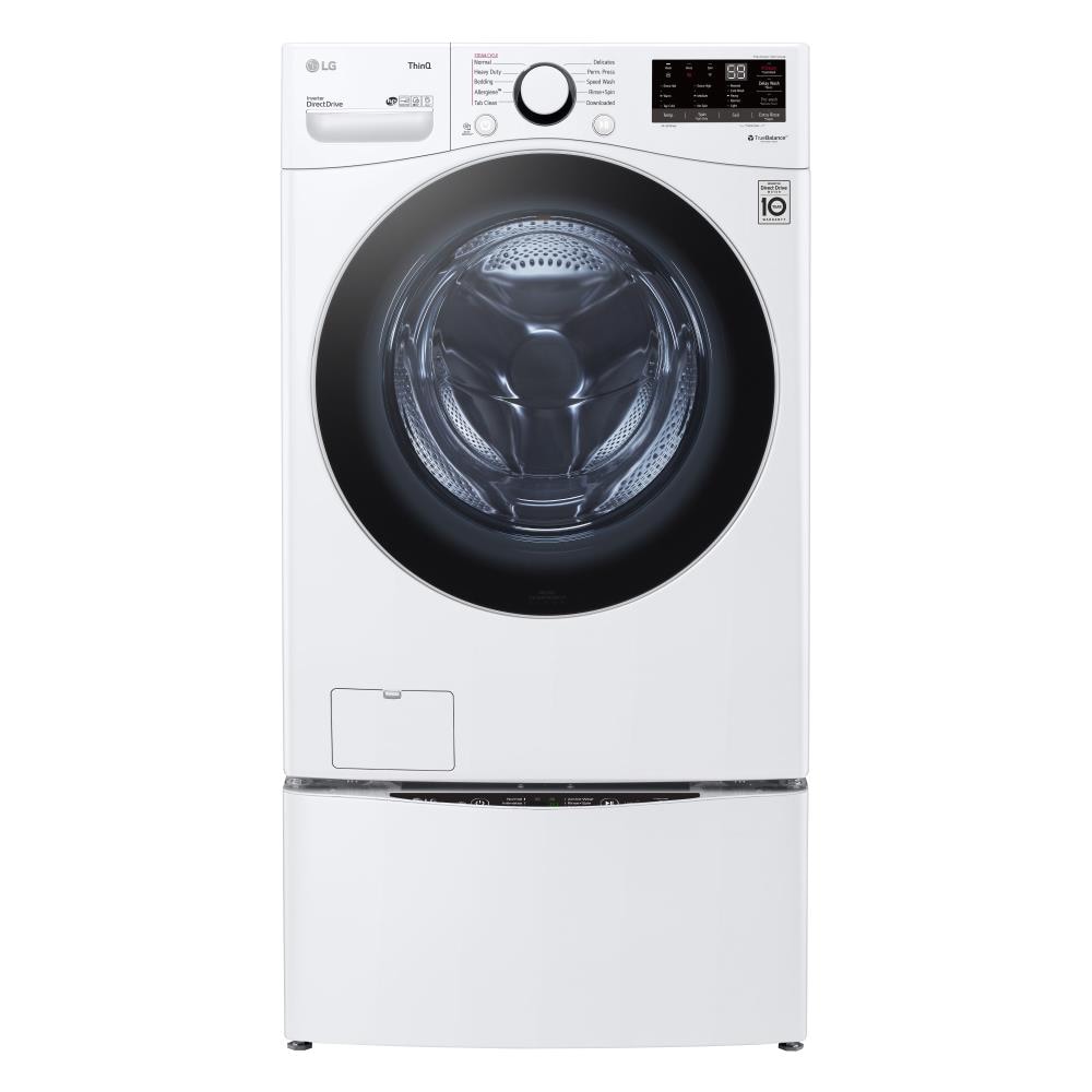 LG 4.5 Cu. Ft. High-Efficiency Stackable Smart Front Load Washer with Steam  and 6Motion Technology White WM3600HWA - Best Buy
