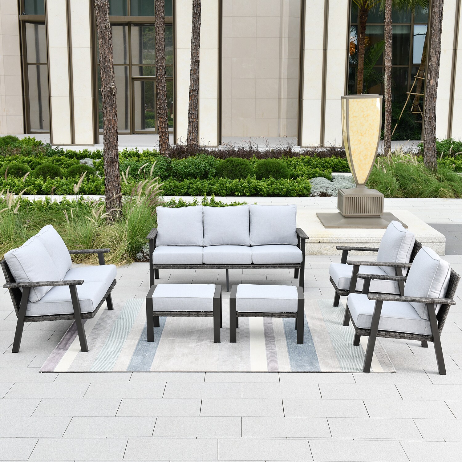 large outdoor conversation sets