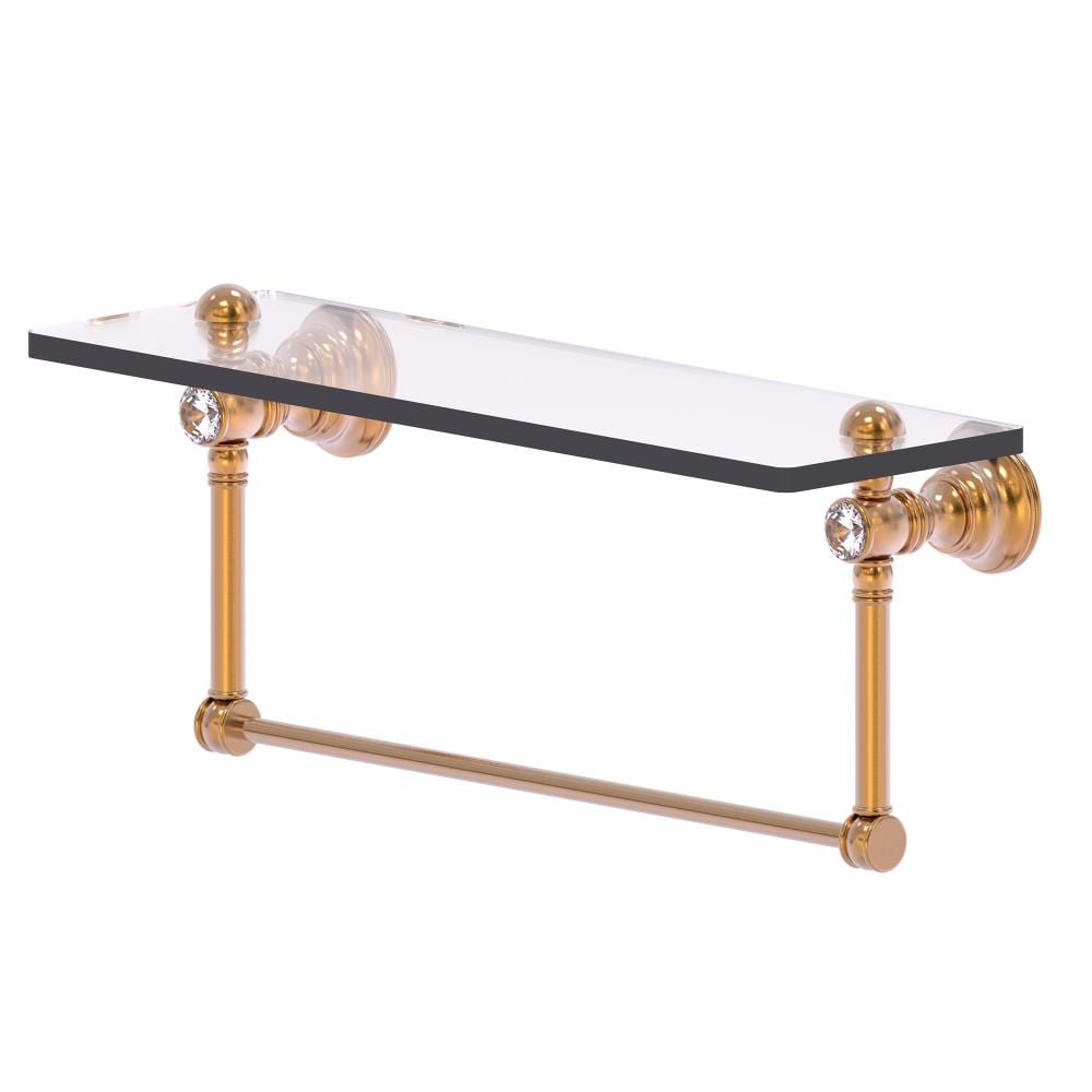 Allied Brass CC-1-16-TB-BBR Carolina Crystal Brushed Bronze Wall mount Bathroom Shelf ( 16-in x 7-in x 5-in )