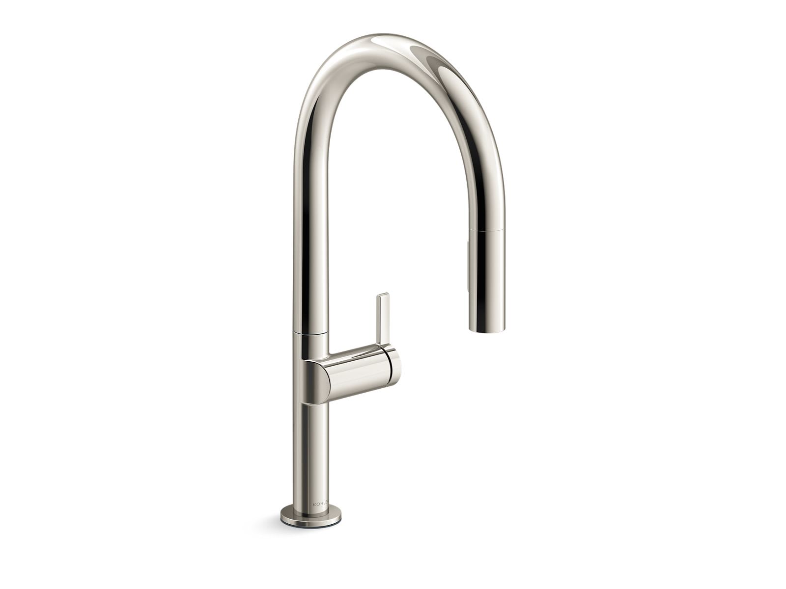 KOHLER 28268-SN Components Pull-down kitchen sink faucet with two-function sprayhead