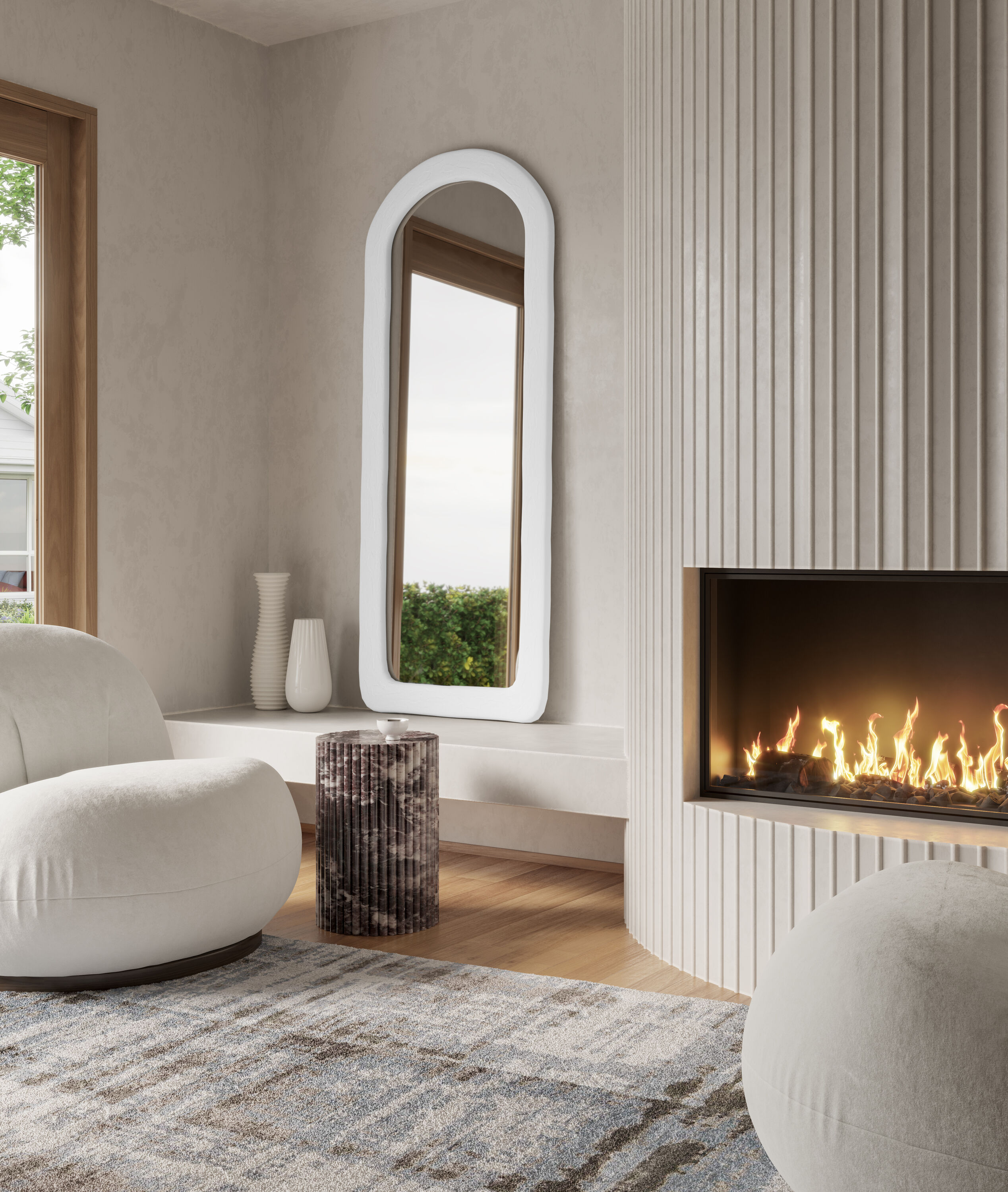 Glass Warehouse MF-PUAR-30X71-W Decor-Mirrors - View #4