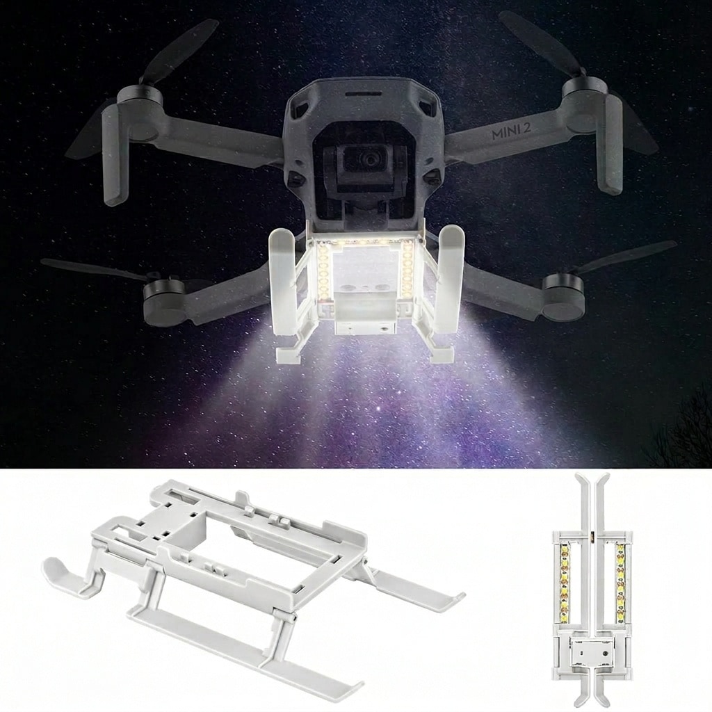 Misopily Folding Landing Gear with LED Light for Mini 2 SE Mini 4K Mini 2 Mavic Mini Mini SE Drone Lightweight Design Safe Landing 1 Piece #LMS0601M095