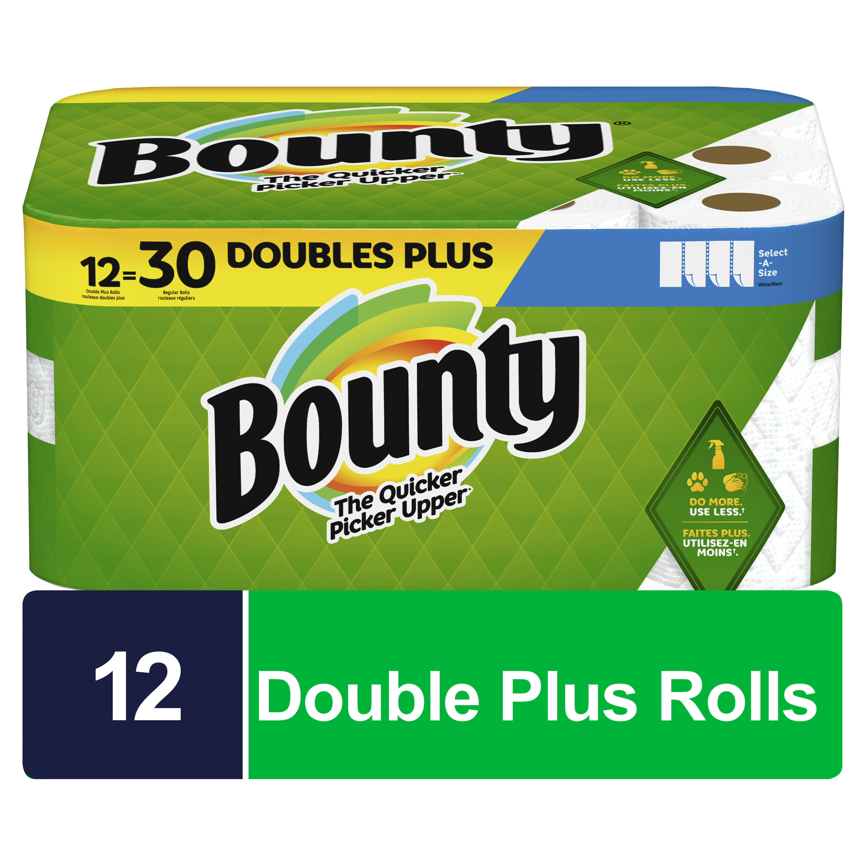 Bounty Select-A-Size Paper Towels Double Plus Rolls 12 Rolls