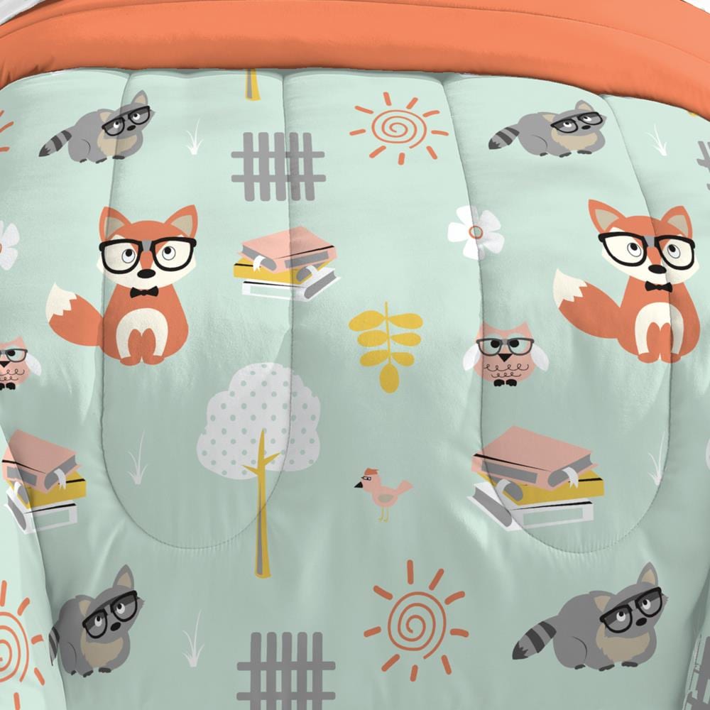 Twin Brown Microfiber Reversible Kids Bed in a Bag Set