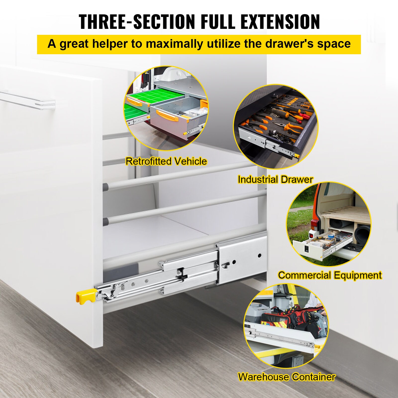 VEVOR SDSSSCTD20500XJF3V0 Drawer-Slides - View #2