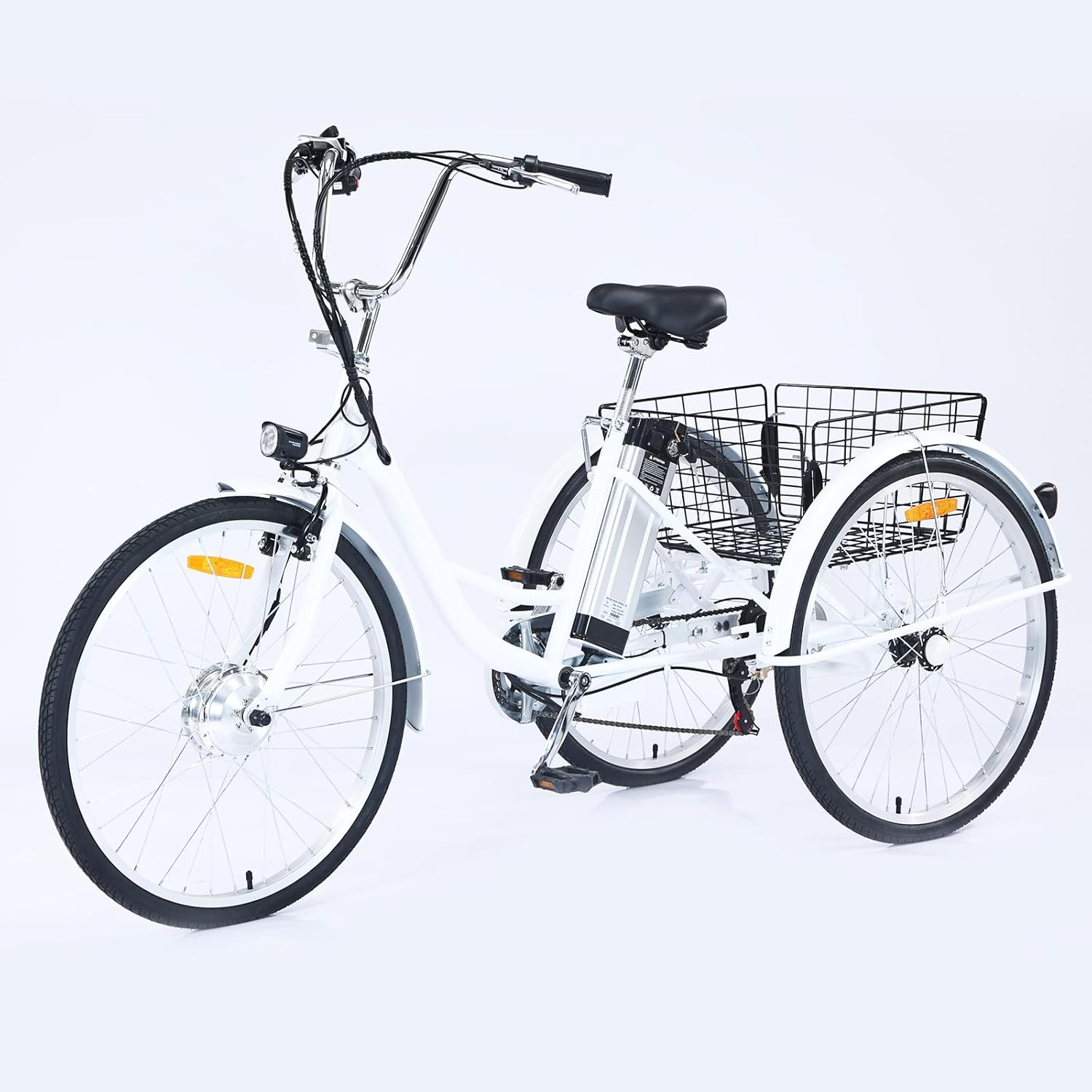 GAOMON Adult 3 Wheel Tricycle - 7 Speed Bicycle with Large Basket - 330 lb Capacity Trike for Shopping Recreation and Commuting