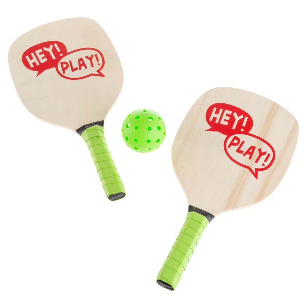 Toy Time 816775RWL Paddle Ball Game Set - Pair of Lightweight Beginner Rackets Sports