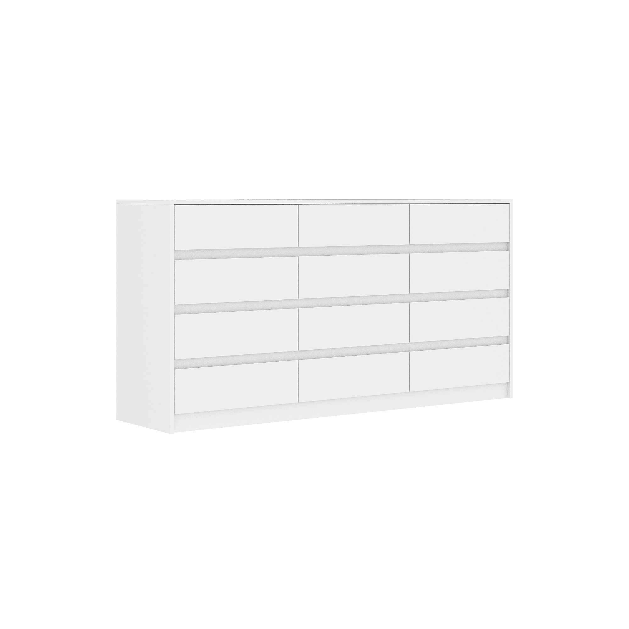  V-KF210251-01 Dresser Chest with 12 Deep Drawers Modern Large Chest of Drawers with Storage Free Standing Double Dresser