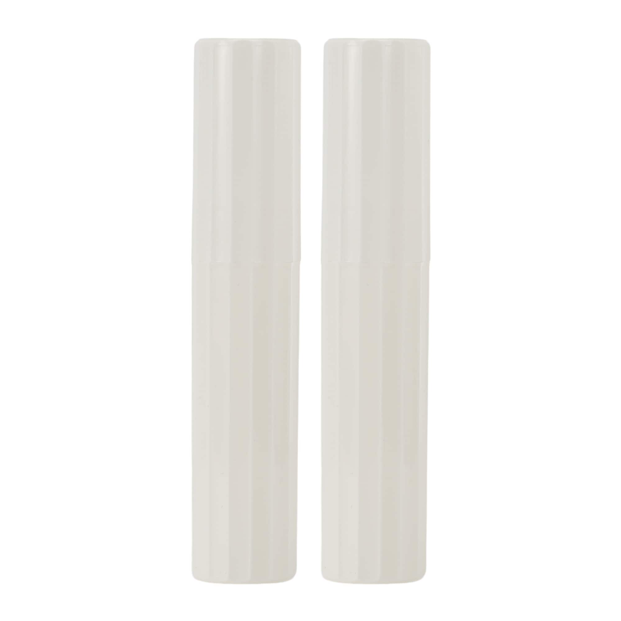 Unique Bargains 2pcs Vertical Stripe Toothbrush Case Plastic Lightweight Traveling Toothbrush Holders Case Travel Business White 7.87 Inch x1.50 Inch #S25120800UX4021