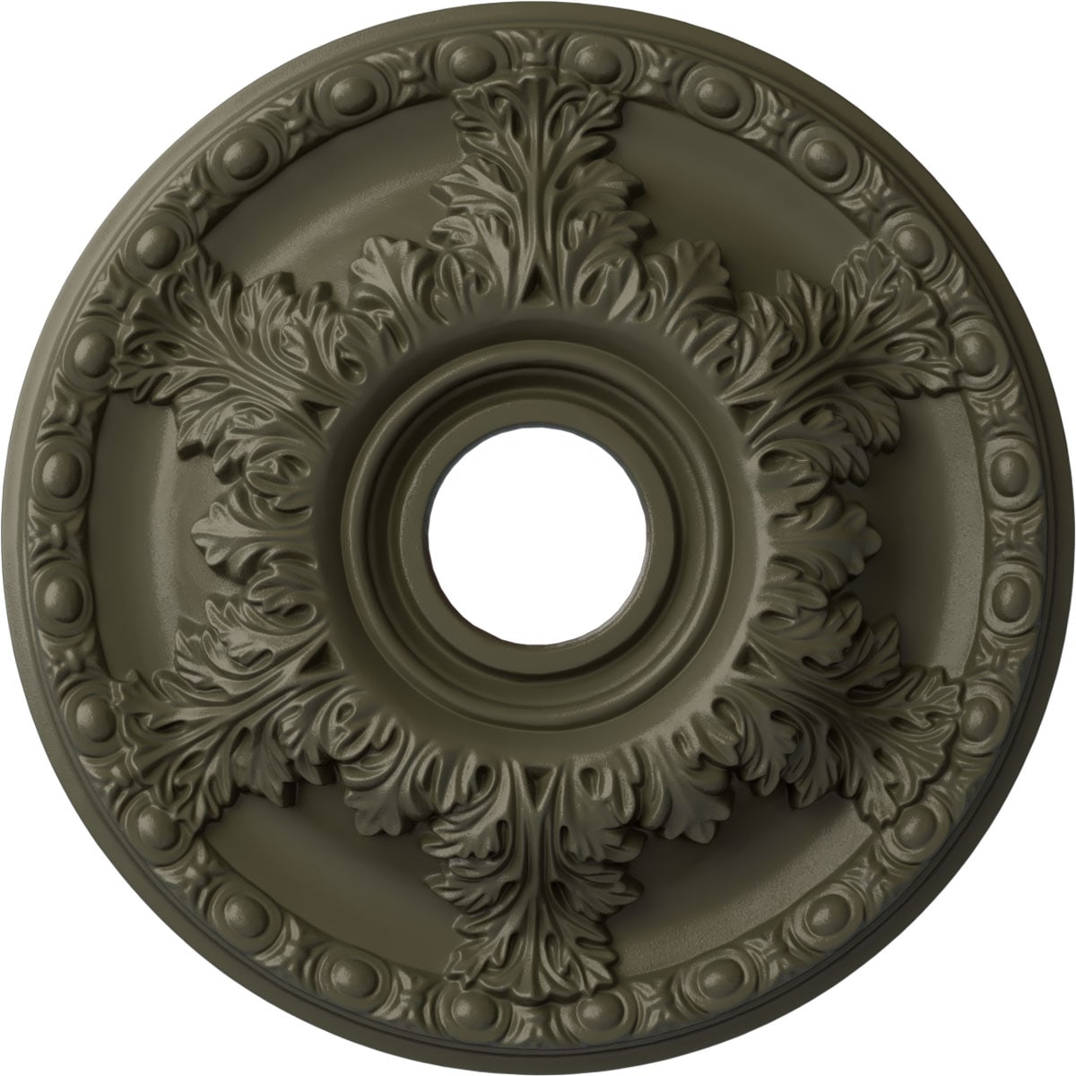 Ekena Millwork CM18GAWHF Granada 18-in W x 18-in L Painted Witch Hazel Polyurethane Whole Ceiling Medallion