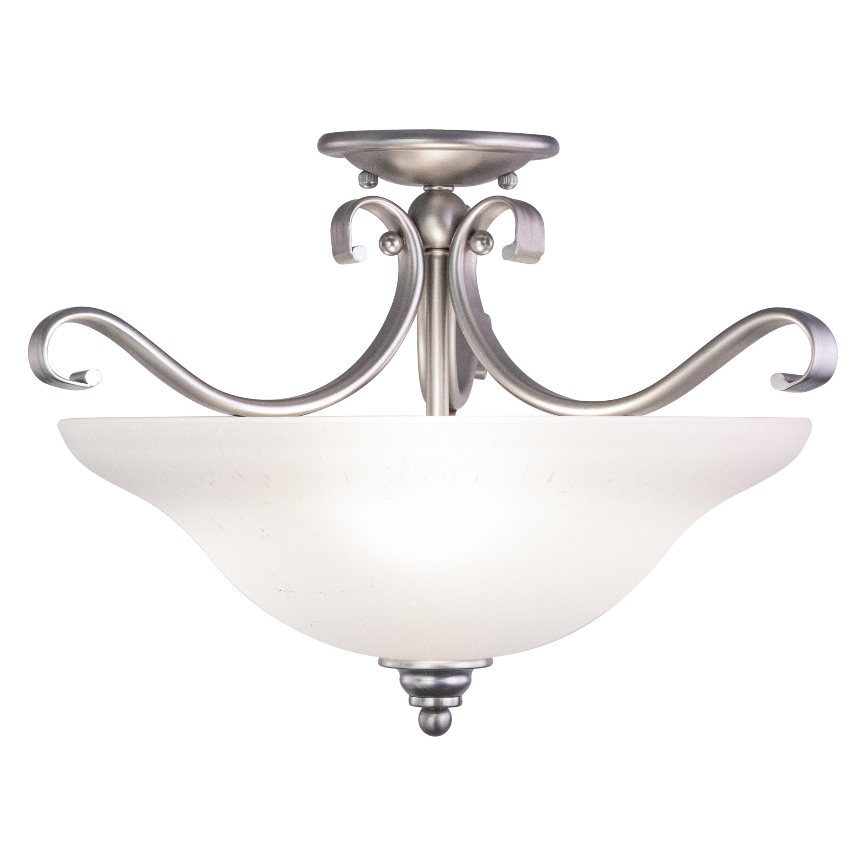 Cascadia CF35417BN Monrovia 3-Light Brushed Nickel Semi-Flush mount light
