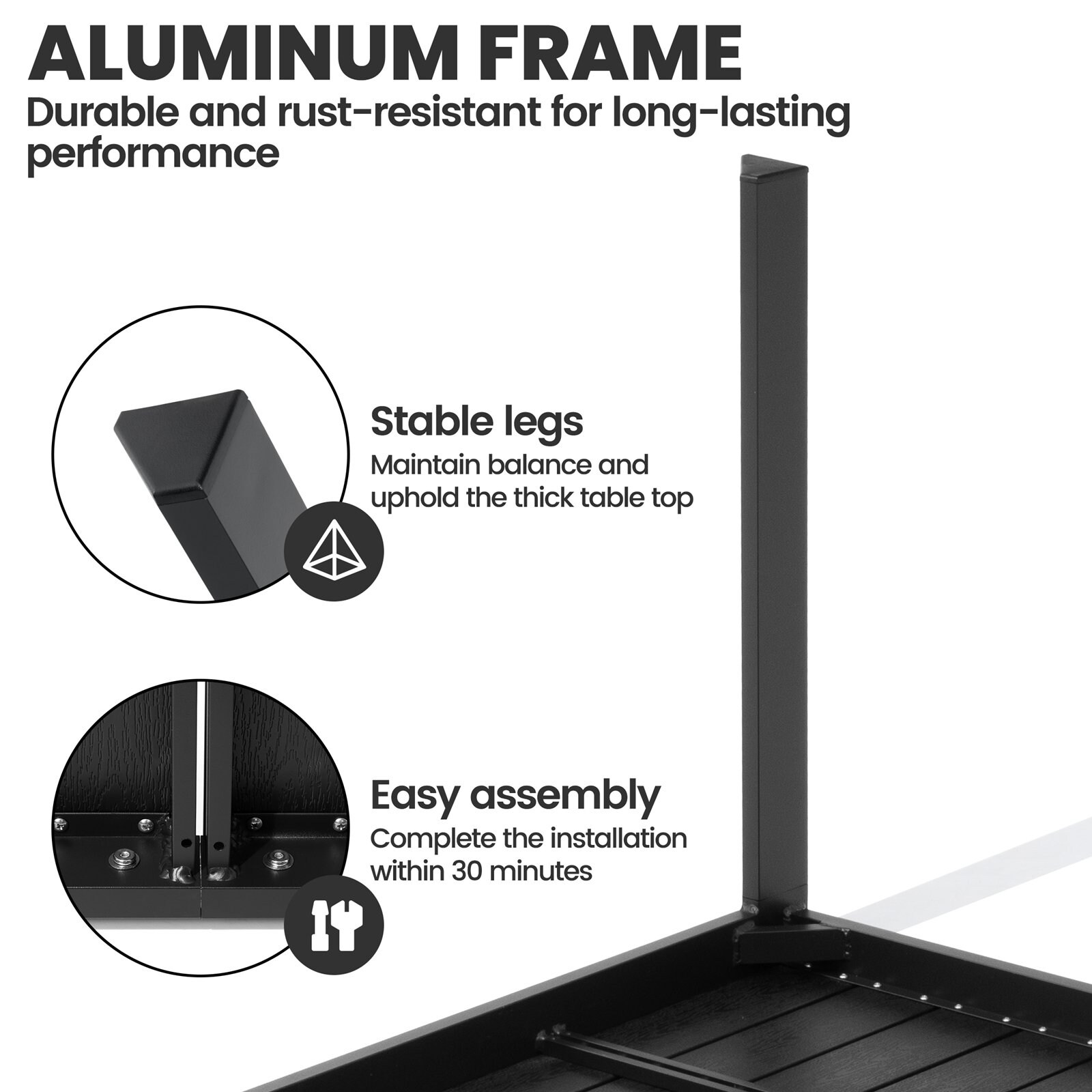 Crestlive Products CL-TB062BLK240 Patio-Tables - View #6