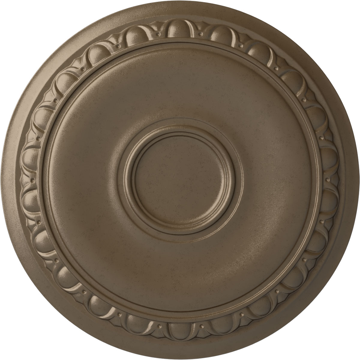 Ekena Millwork CM24CAWSS Caputo 24.25-in W x 24.25-in L Painted Warm Silver Polyurethane Whole Ceiling Medallion