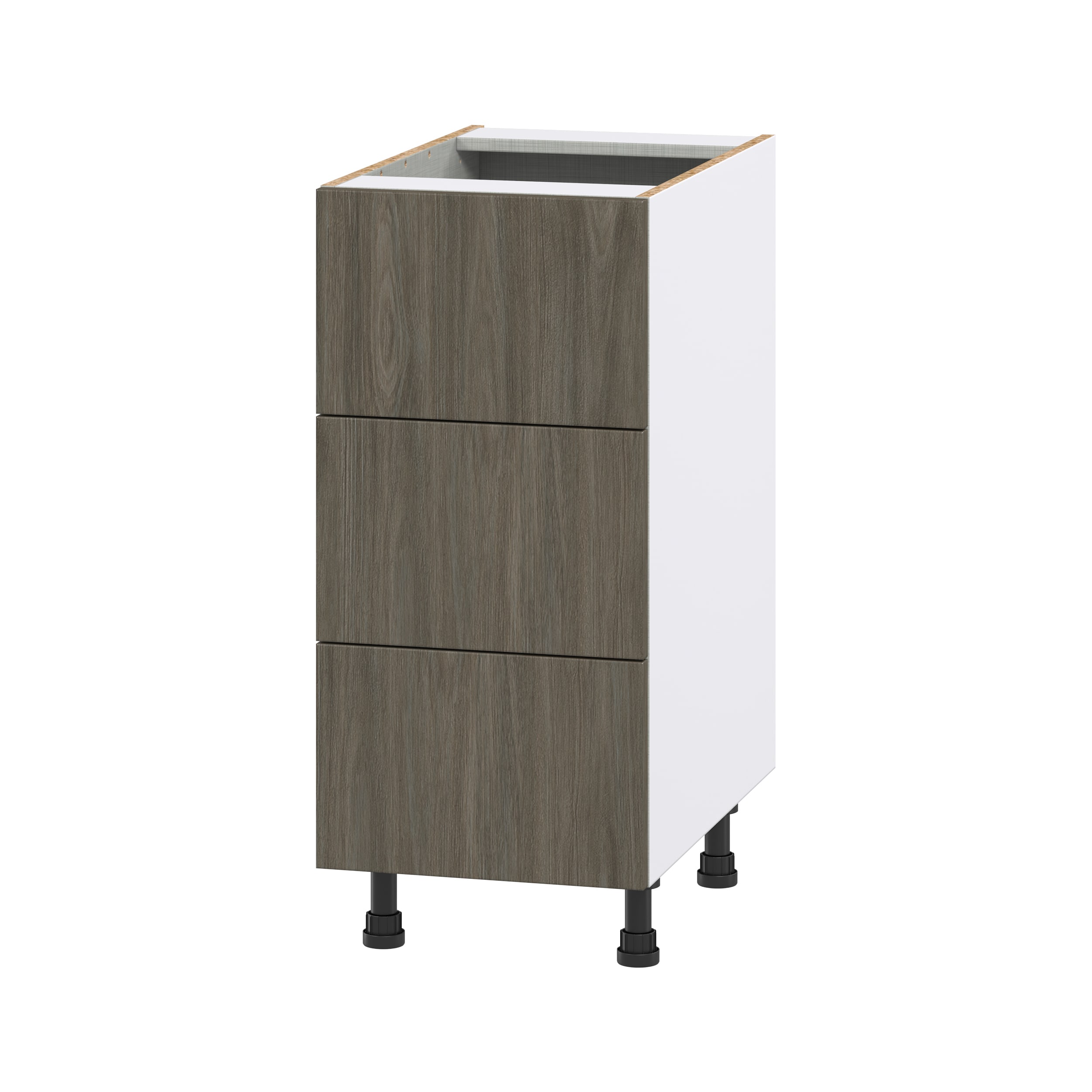 Hugo&Borg DSB3DA15-SA Savane 15-in W x 34.5-in H x 24-in D Textmel 3 -Drawers Drawer Base Fully assembled Cabinet (Flat Panel Slab)