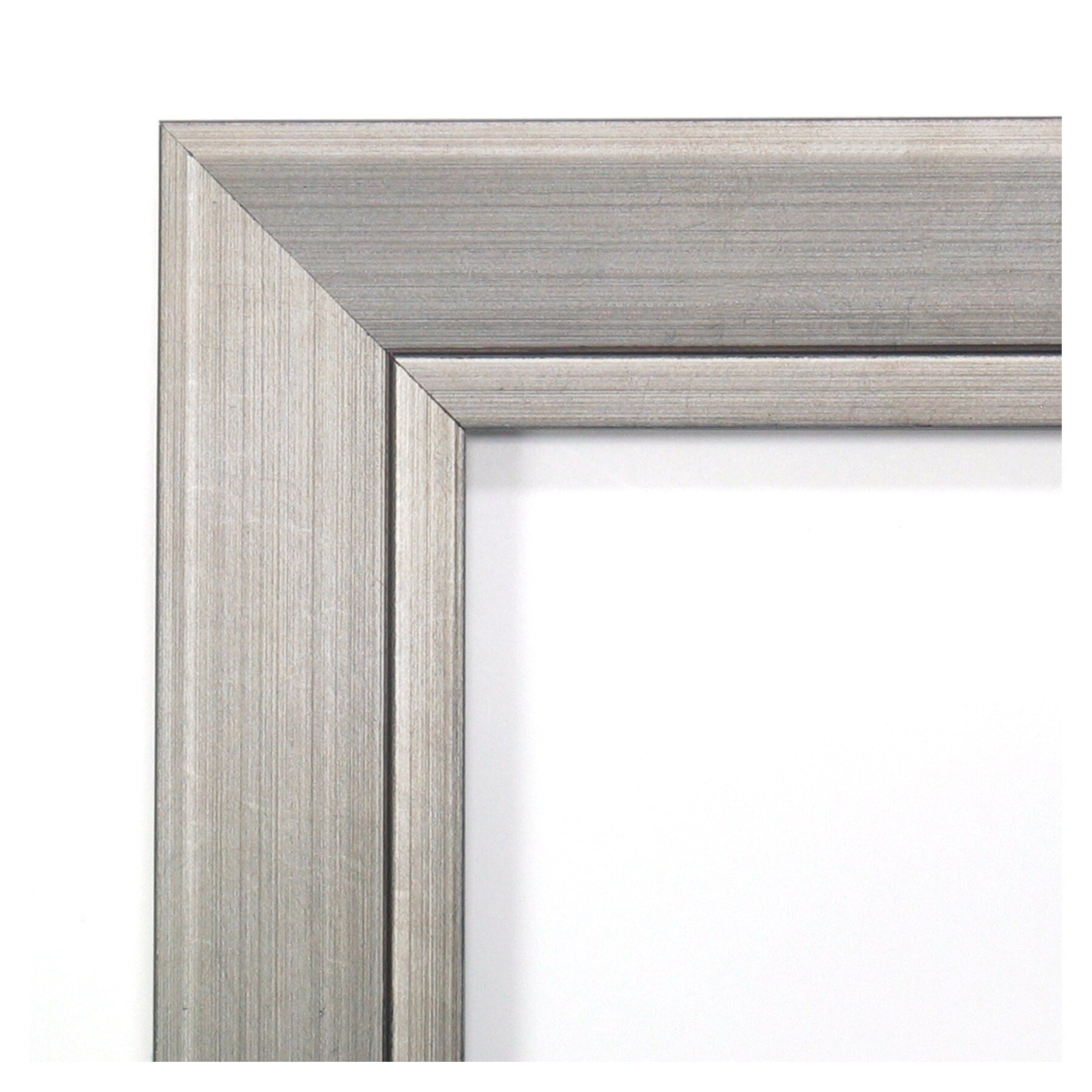 Amanti Art Romano Silver 31.75-in x 25.75-in Burnished Silver Framed ...