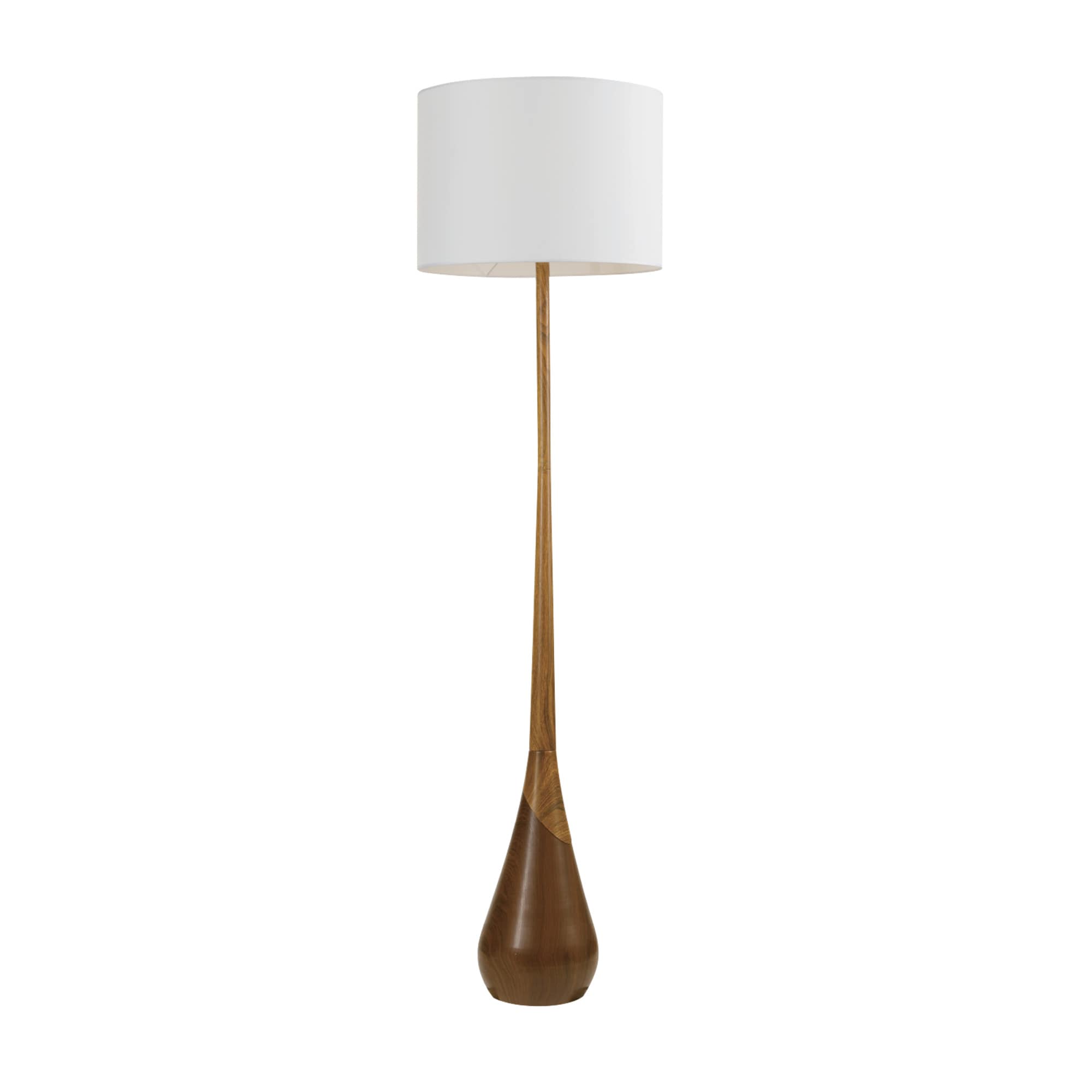 Floor lamp store with wood base