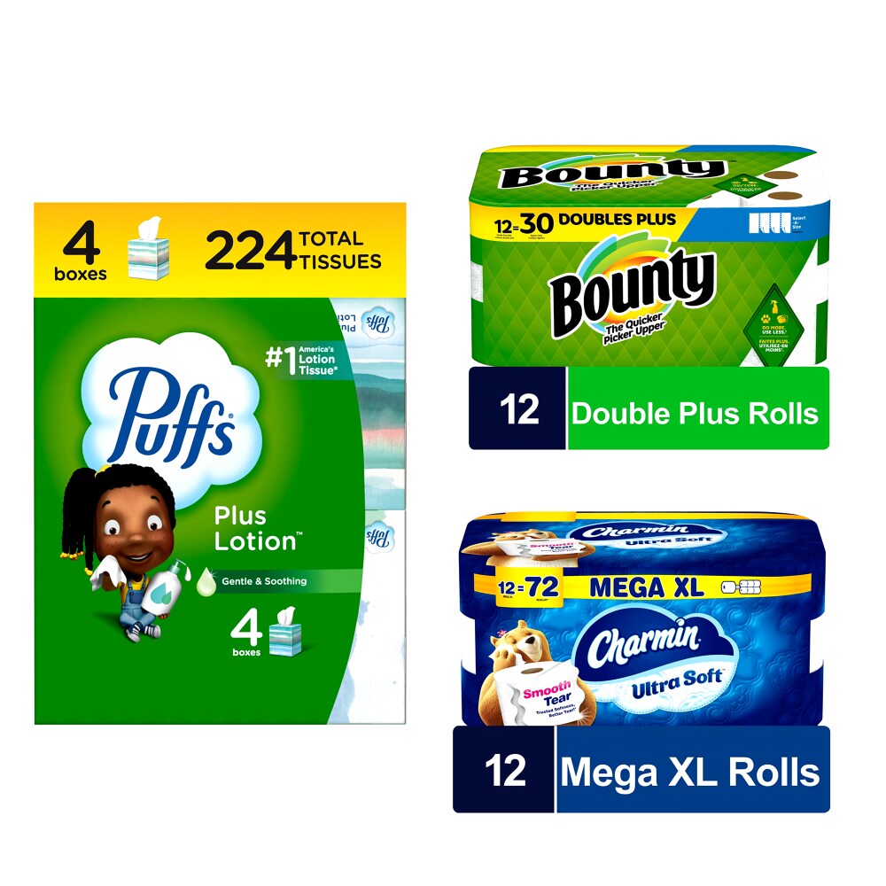 Puffs Paper Towel, Toilet Paper & Facial Tissue Case-Pack