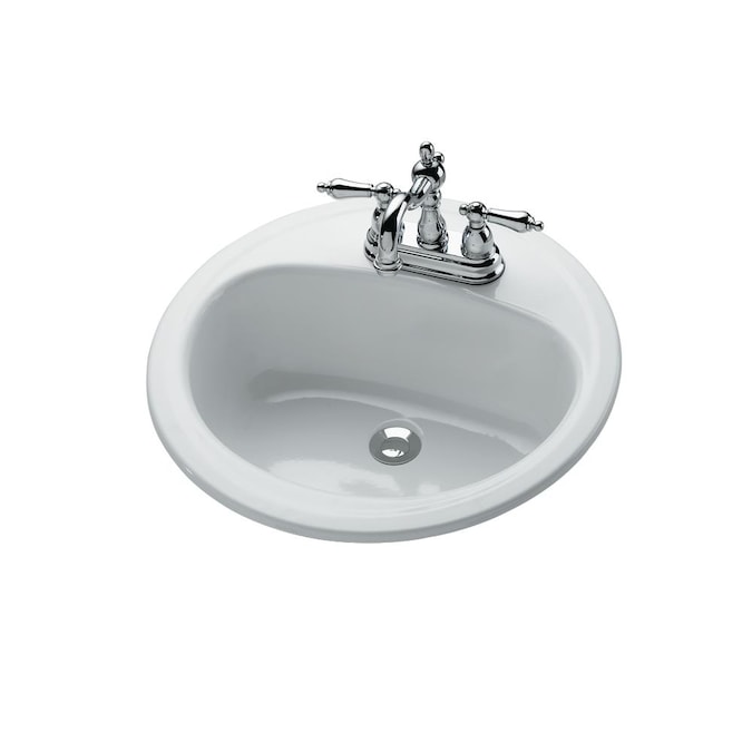 Round Bathroom Sink With Overflow Drain, Drop In Vanity Sinks