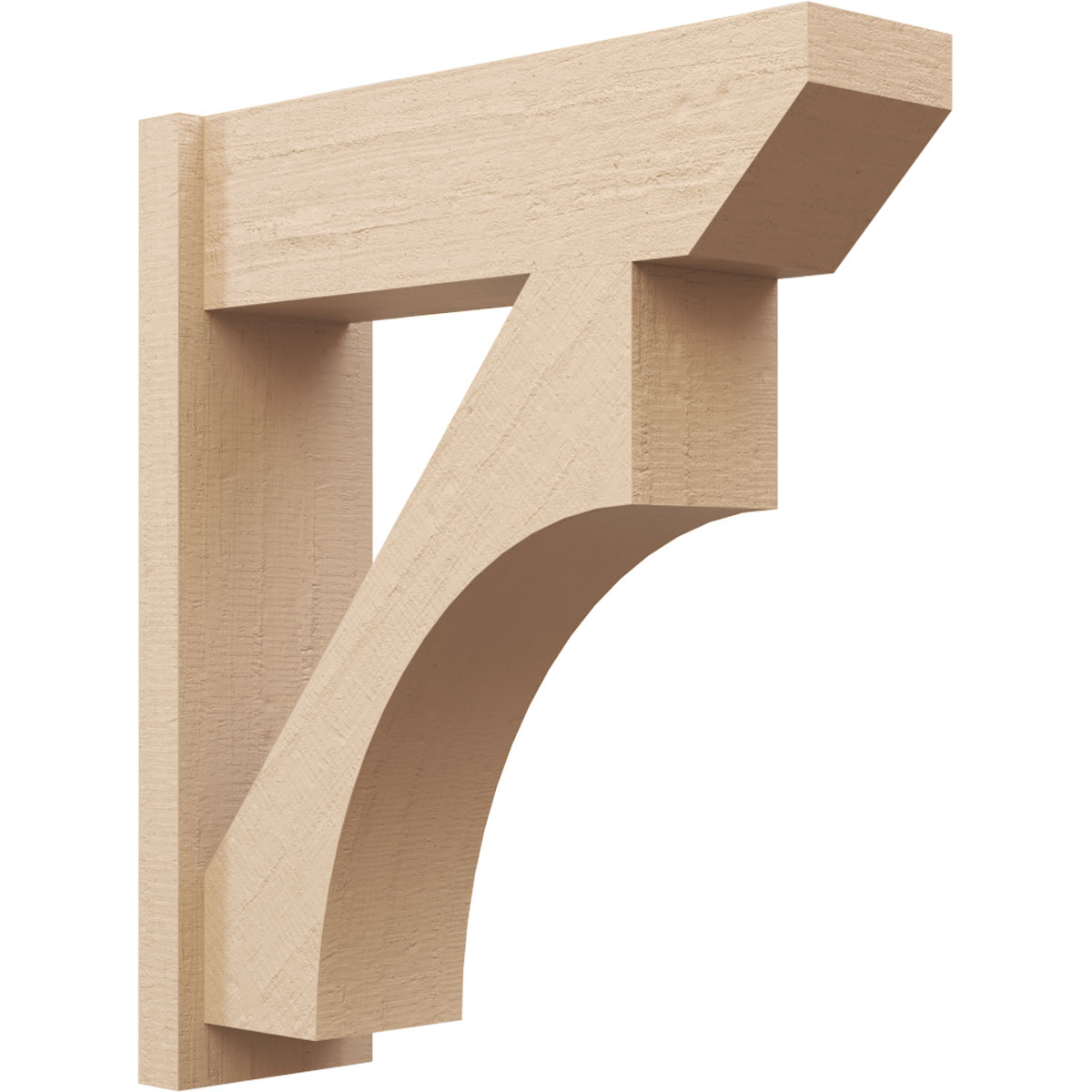 Ekena Millwork 2135528 Timberthane Rough Cedar Faux Wood Westlake Slat Outlooker 8-in W x 26-in D x 30-in H Primed Tan