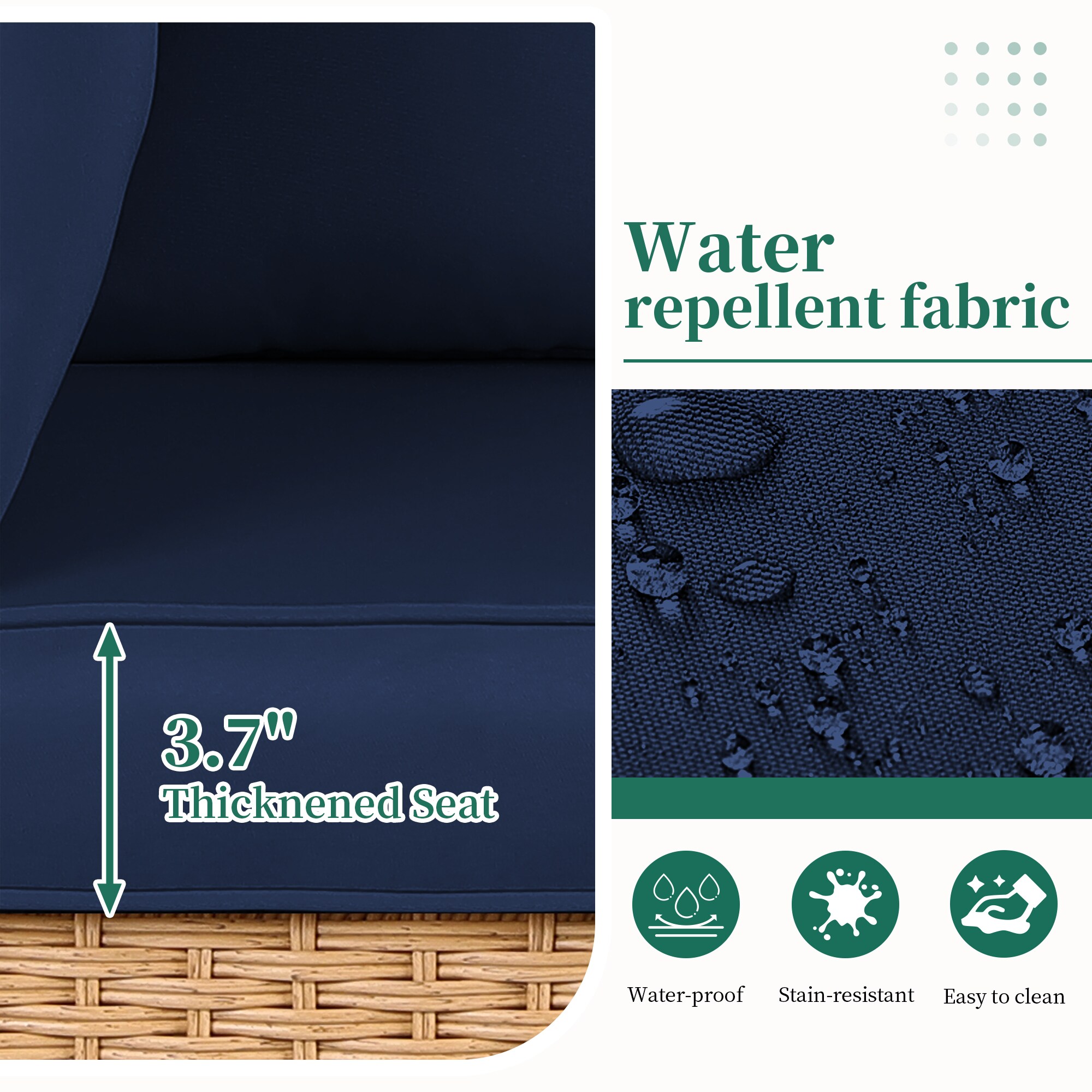 UPHA TBBE-AB43B-NAVYBLUE Patio-Conversation-Sets - View #4