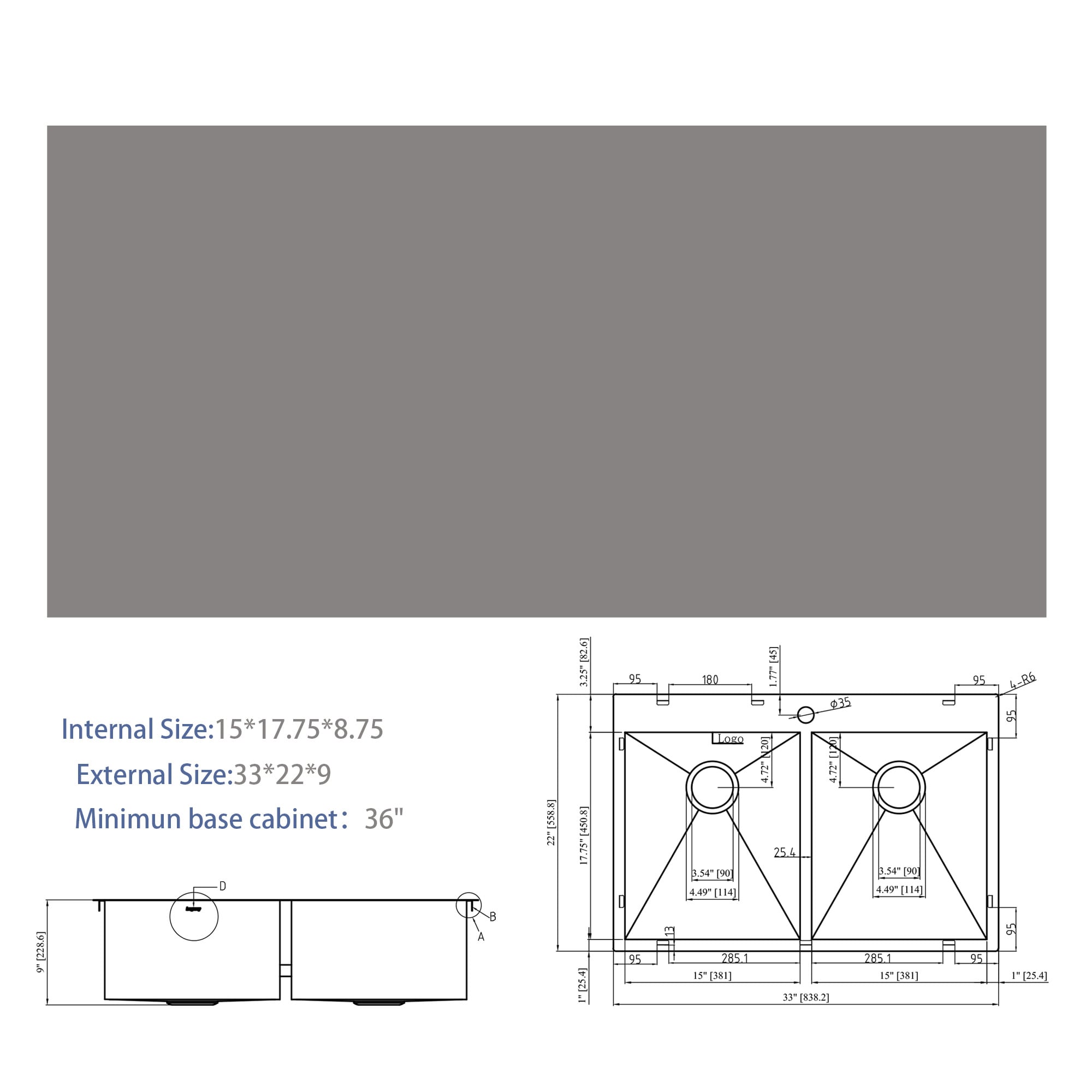 LIVIZA TLG-SS203894 Kitchen-Sinks - View #7