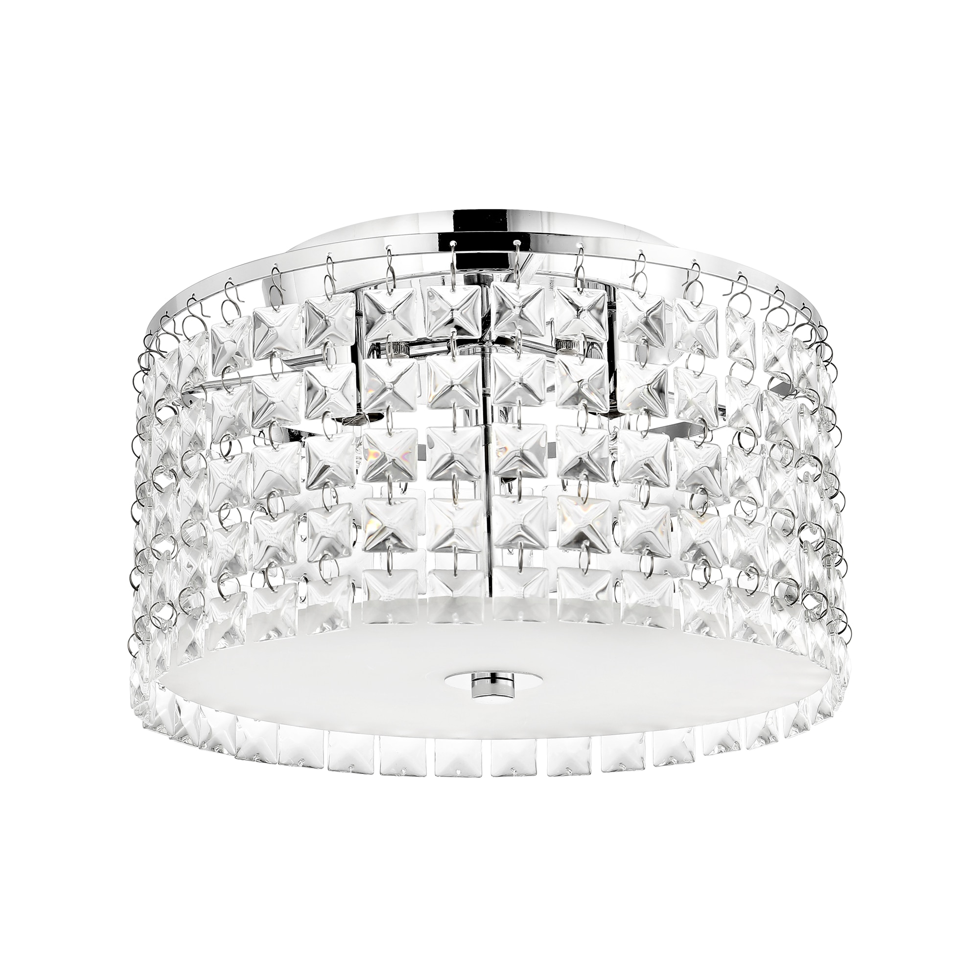 GETLEDEL FX-0207CH 1 -Light 11-in Polished Chrome Flush Mount Light