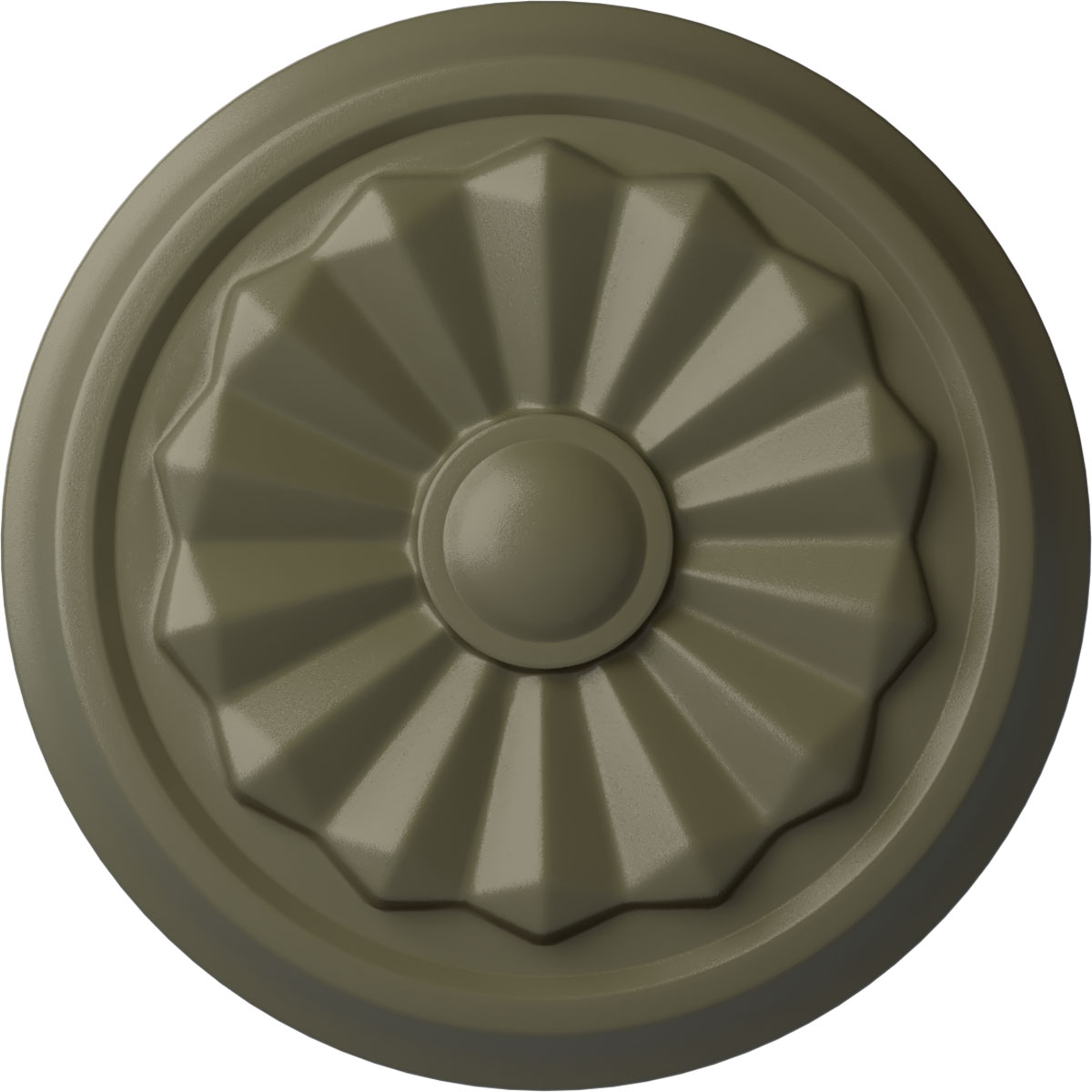 Ekena Millwork CM07OLSSF Olivia 7.875-in W x 7.875-in L Painted Spartan Stone Polyurethane Whole Ceiling Medallion