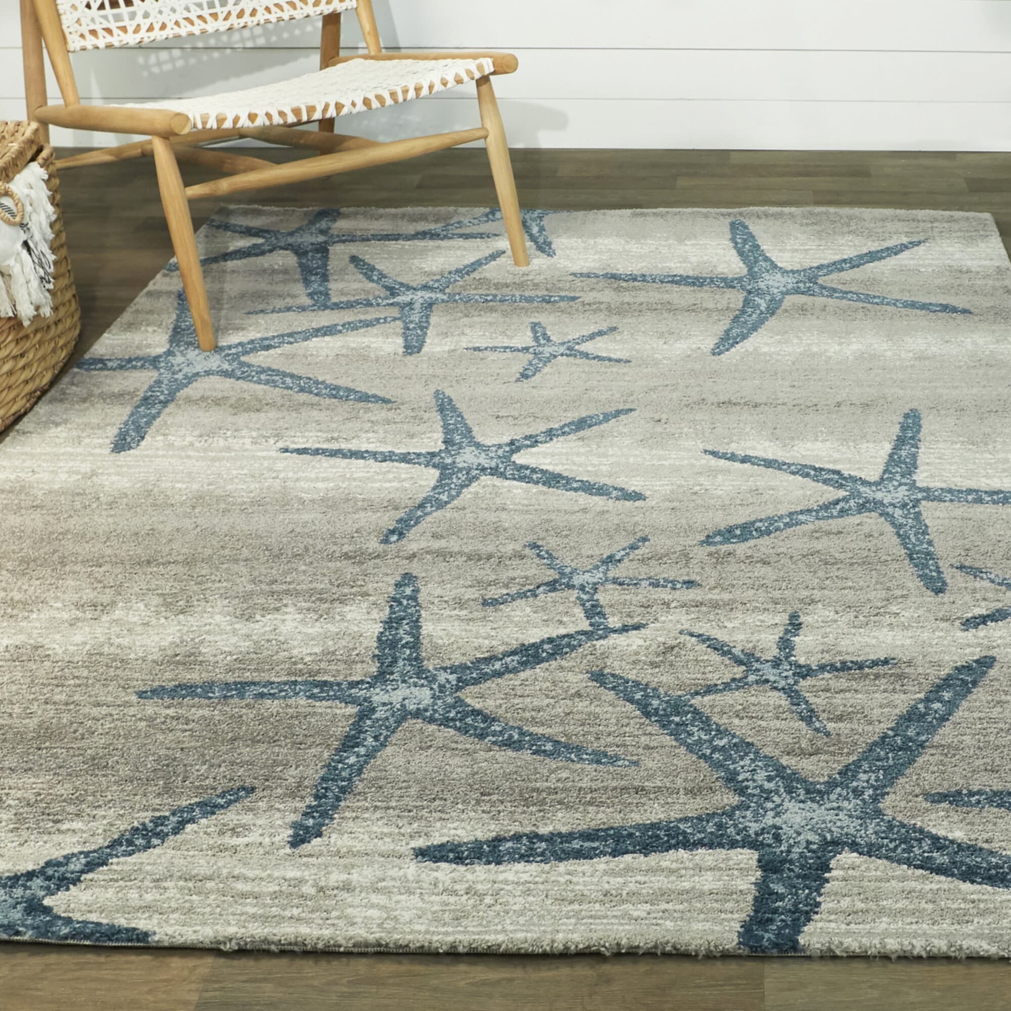Balta 3005540 Martin 5 x 7 (ft) Loomed Polypropylene Grey Rectangular Indoor Animal print Coastal Area rug