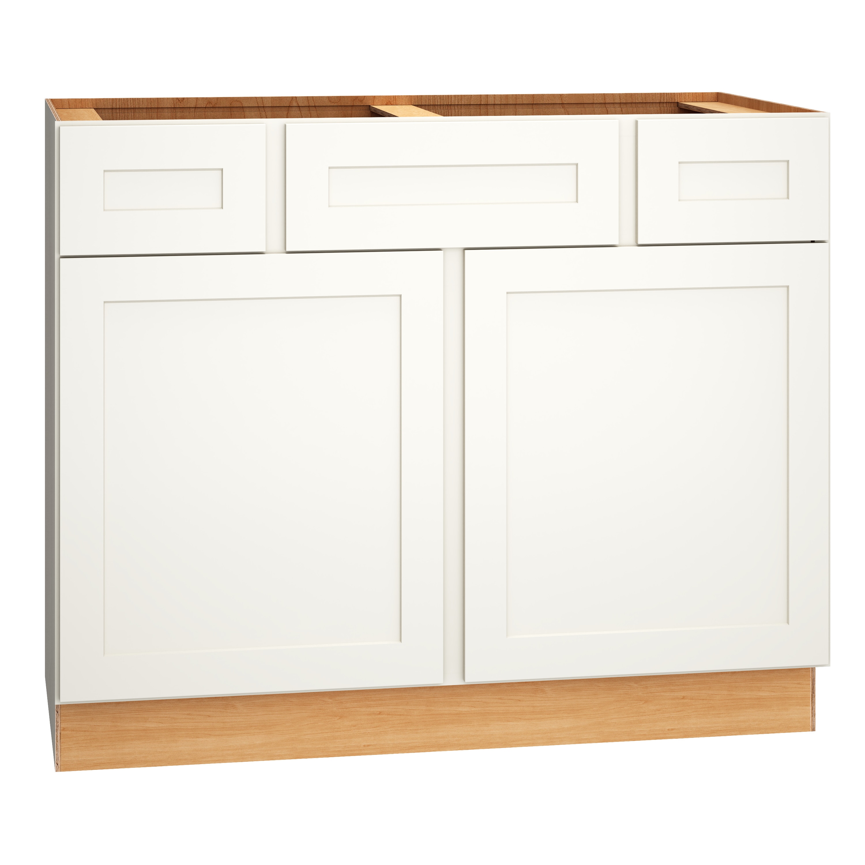 RELIABILT 332 2VSD423421 Pinnacle 42-in White Bathroom Vanity Base Cabinet without Top