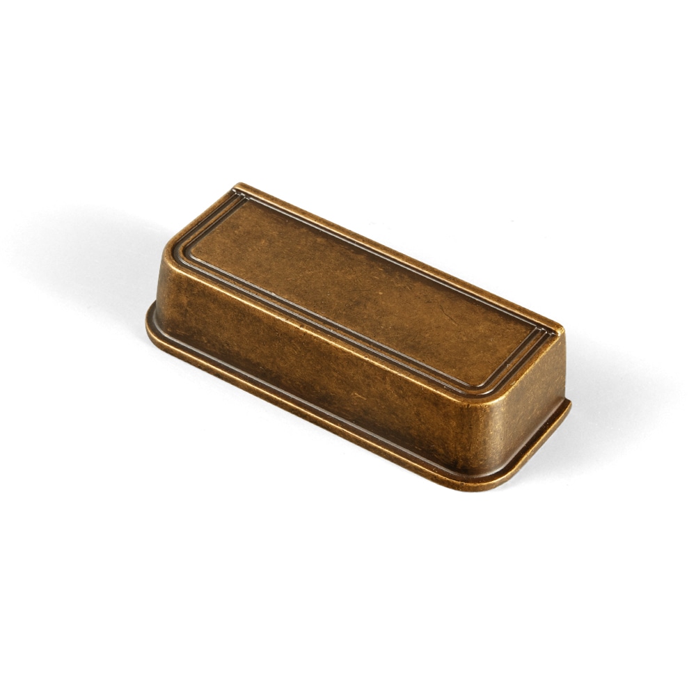 Miaokesen 2395GT-76 3-in , 76mm Center to Center Antique Brass Rectangular Finger Drawer Pull 6 -Pack